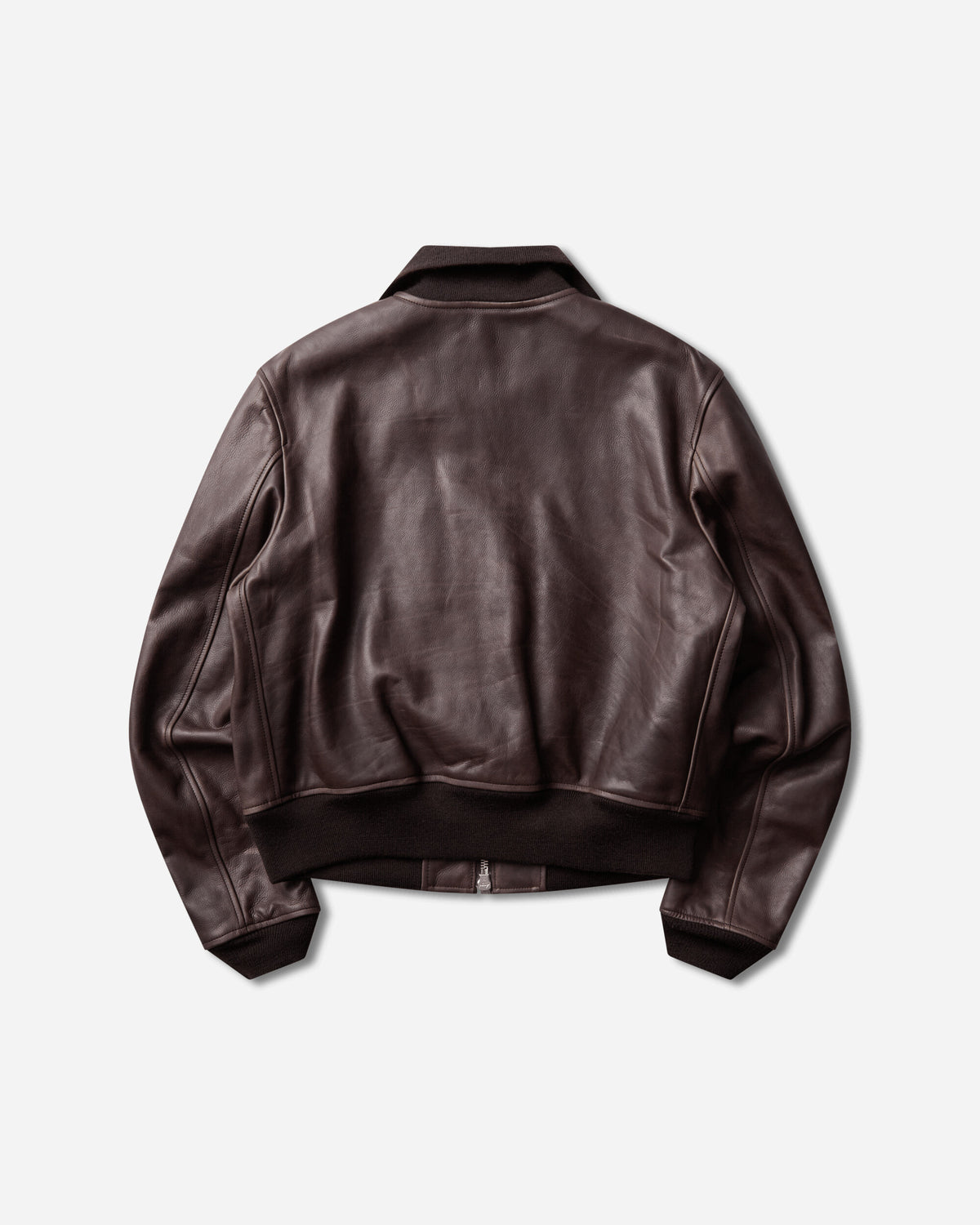 Our Legacy Wmns Mini Bomber Matted Brown Waxed Bovine Coats and Jackets Leather Jackets W4269MM 001
