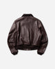 Our Legacy Wmns Mini Bomber Matted Brown Waxed Bovine Coats and Jackets Leather Jackets W4269MM 001