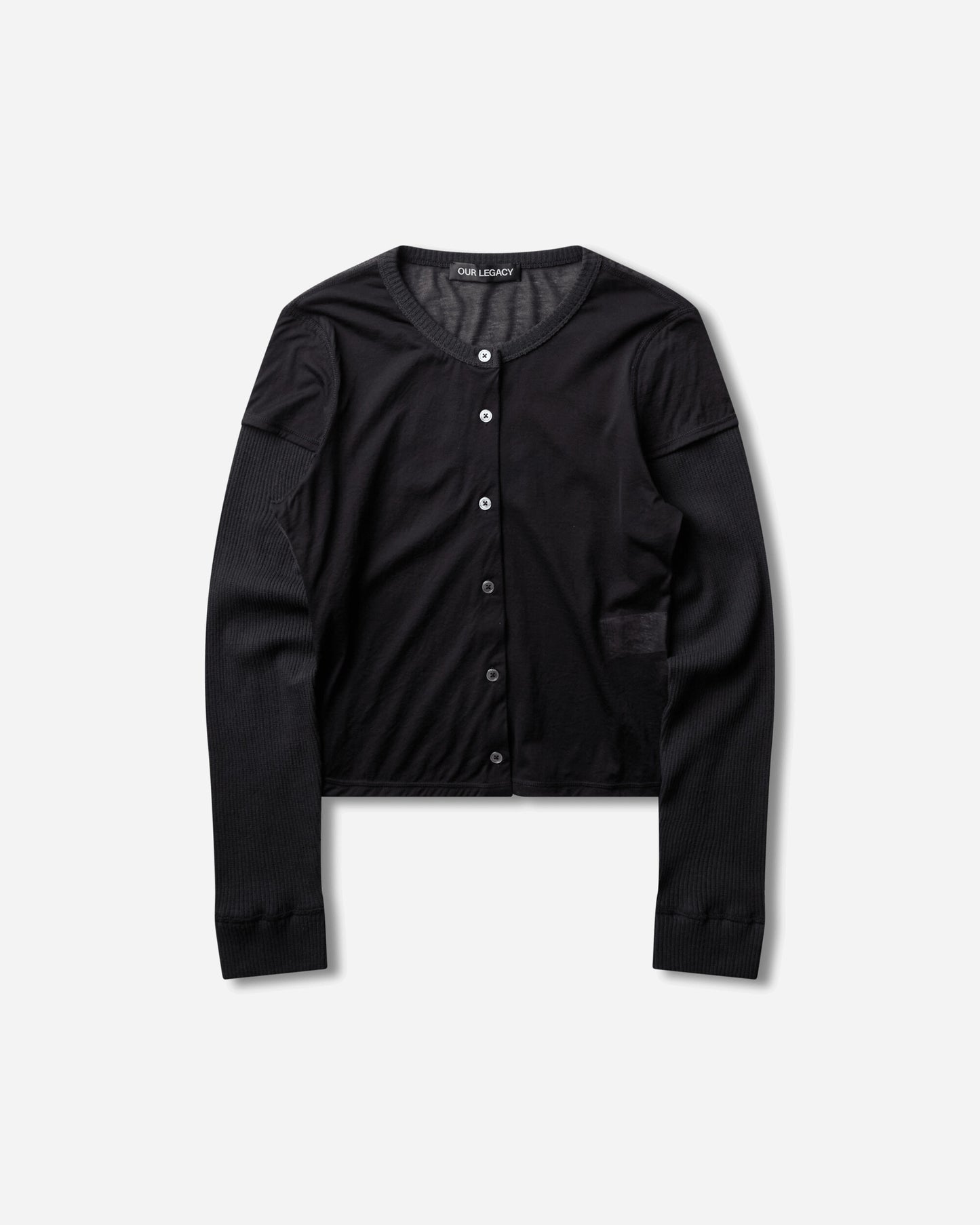 Our Legacy Wmns Heat Longsleeve Black Stocking Jersey T-Shirts Longsleeve W4266HB 001