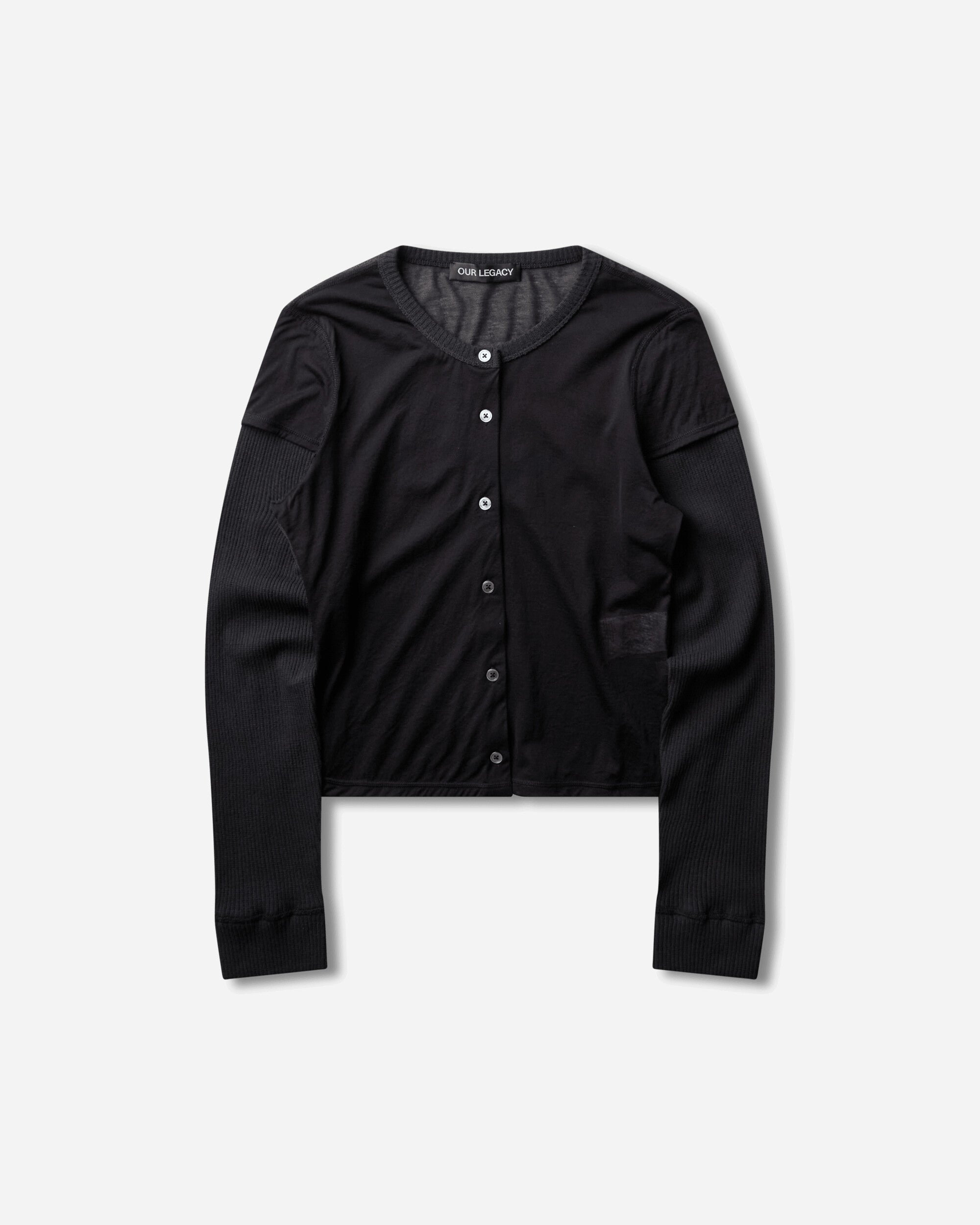Our Legacy Wmns Heat Longsleeve Black Stocking Jersey T-Shirts Longsleeve W4266HB 001