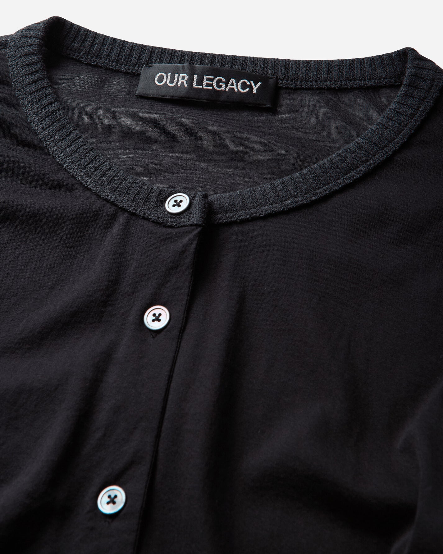 Our Legacy Wmns Heat Longsleeve Black Stocking Jersey T-Shirts Longsleeve W4266HB 001