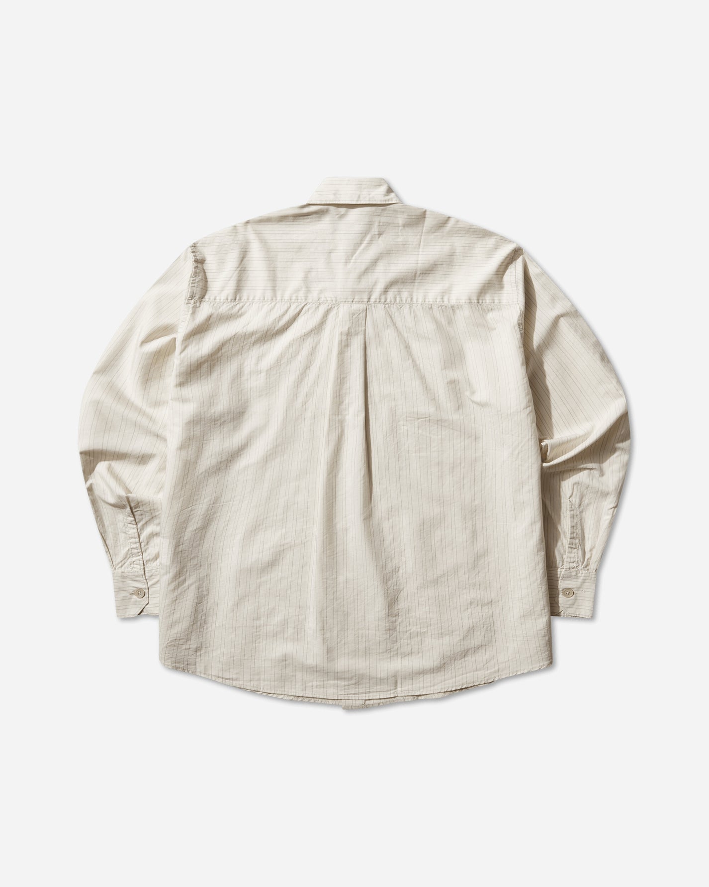 Our Legacy Above Shirt Faded Bone Windstripe Lyocell Shirts Longsleeve Shirt M2262AFB 001