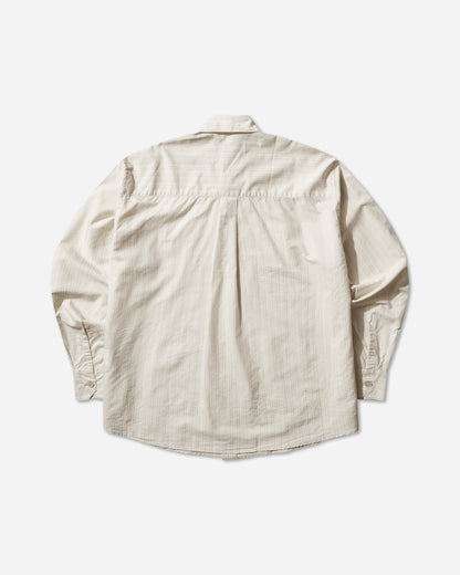 Our Legacy Above Shirt Faded Bone Windstripe Lyocell Shirts Longsleeve Shirt M2262AFB 001