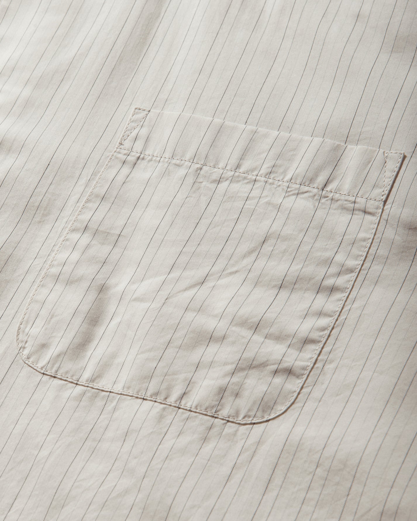 Our Legacy Above Shirt Faded Bone Windstripe Lyocell Shirts Longsleeve Shirt M2262AFB 001
