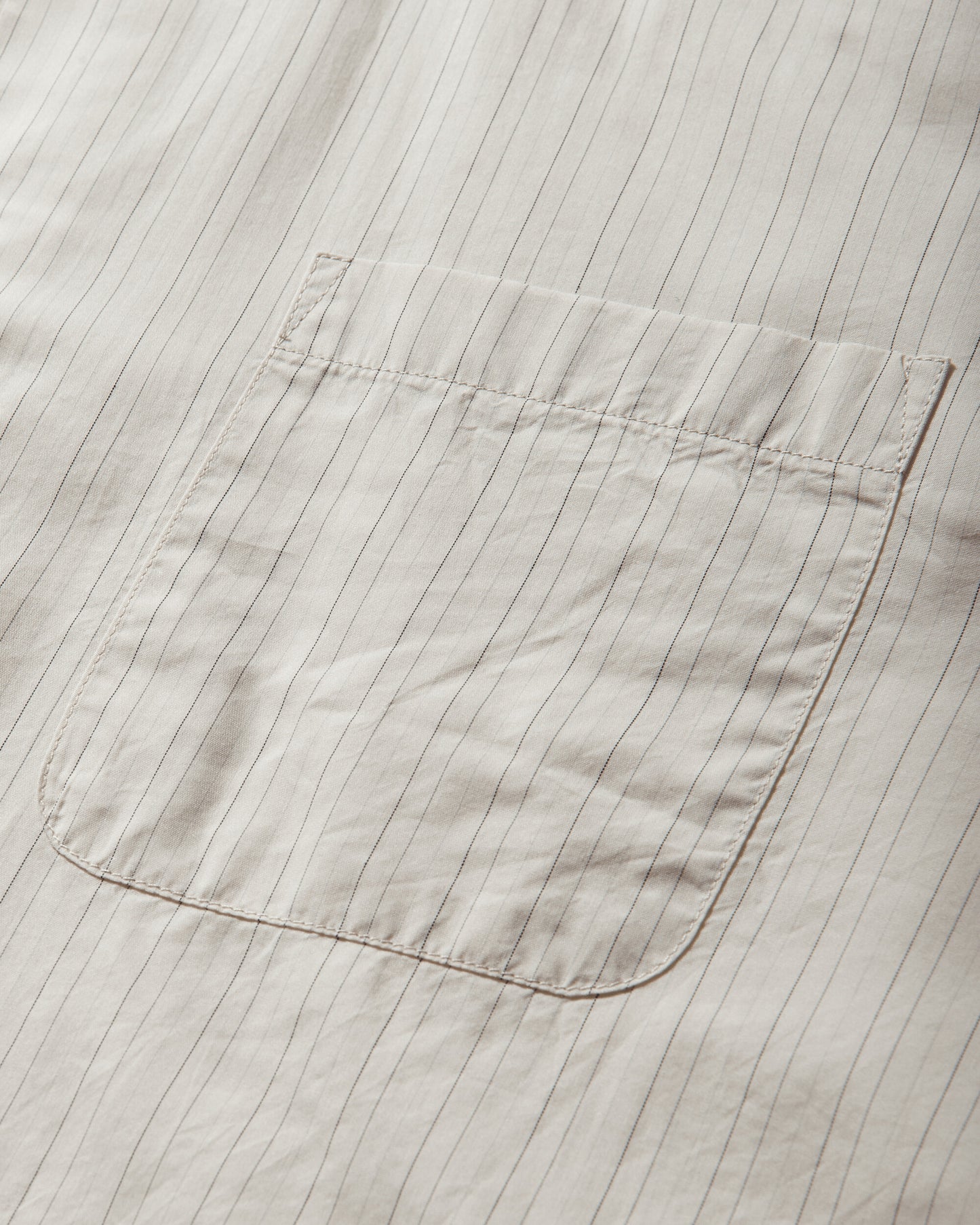 Our Legacy Above Shirt Faded Bone Windstripe Lyocell Shirts Longsleeve Shirt M2262AFB 001