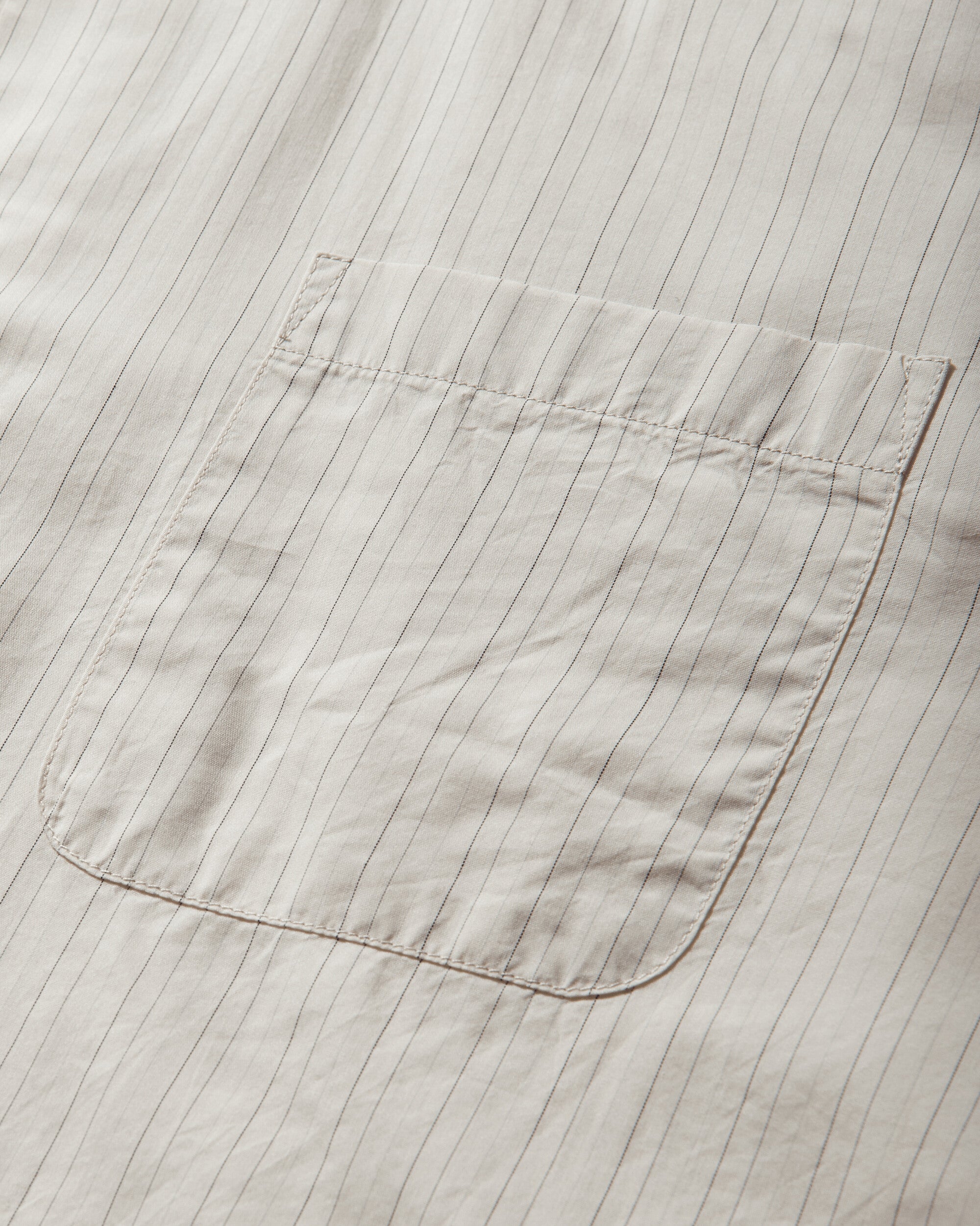 Our Legacy Above Shirt Faded Bone Windstripe Lyocell Shirts Longsleeve Shirt M2262AFB 001