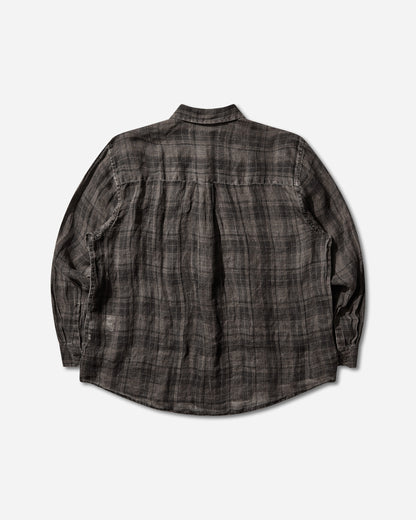 Our Legacy Above Shirt Penumbra Check Sheercoat Linen Shirts Longsleeve Shirt M2262AP 001