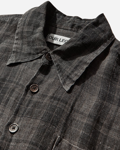 Our Legacy Above Shirt Penumbra Check Sheercoat Linen Shirts Longsleeve Shirt M2262AP 001
