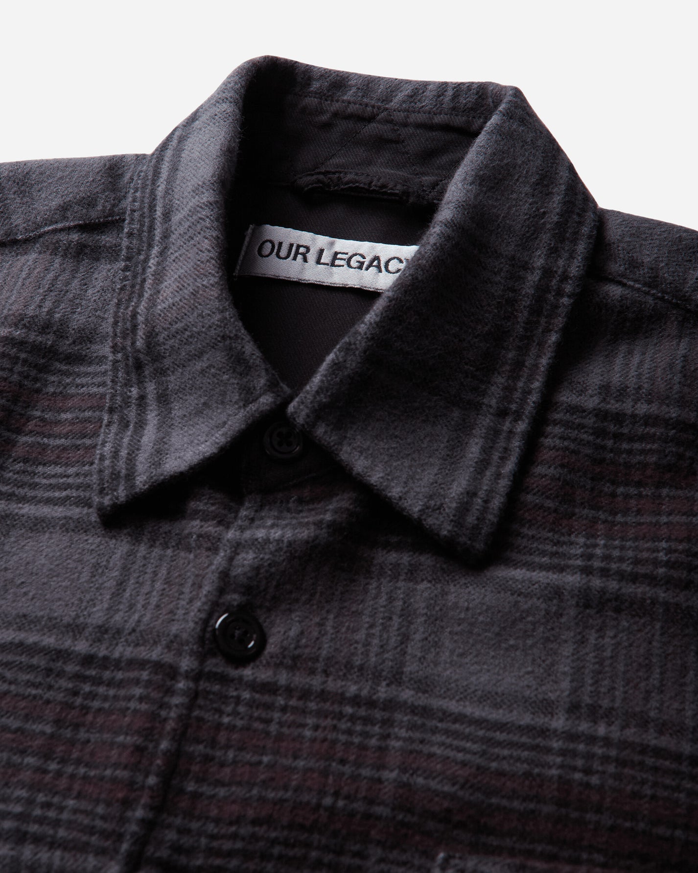 Our Legacy Above Shirt Faded Nocturne Check Flannel Shirts Longsleeve Shirt M4262AFN 001