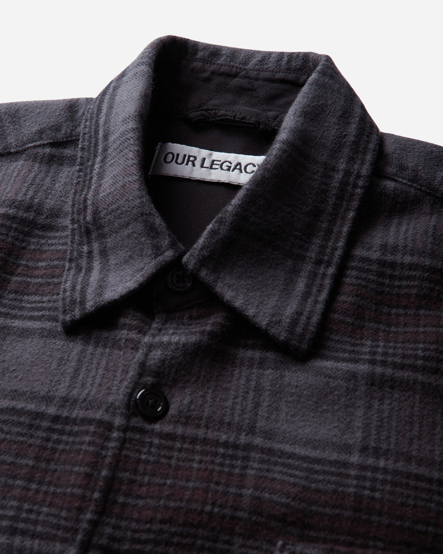 Our Legacy Above Shirt Faded Nocturne Check Flannel Shirts Longsleeve Shirt M4262AFN 001