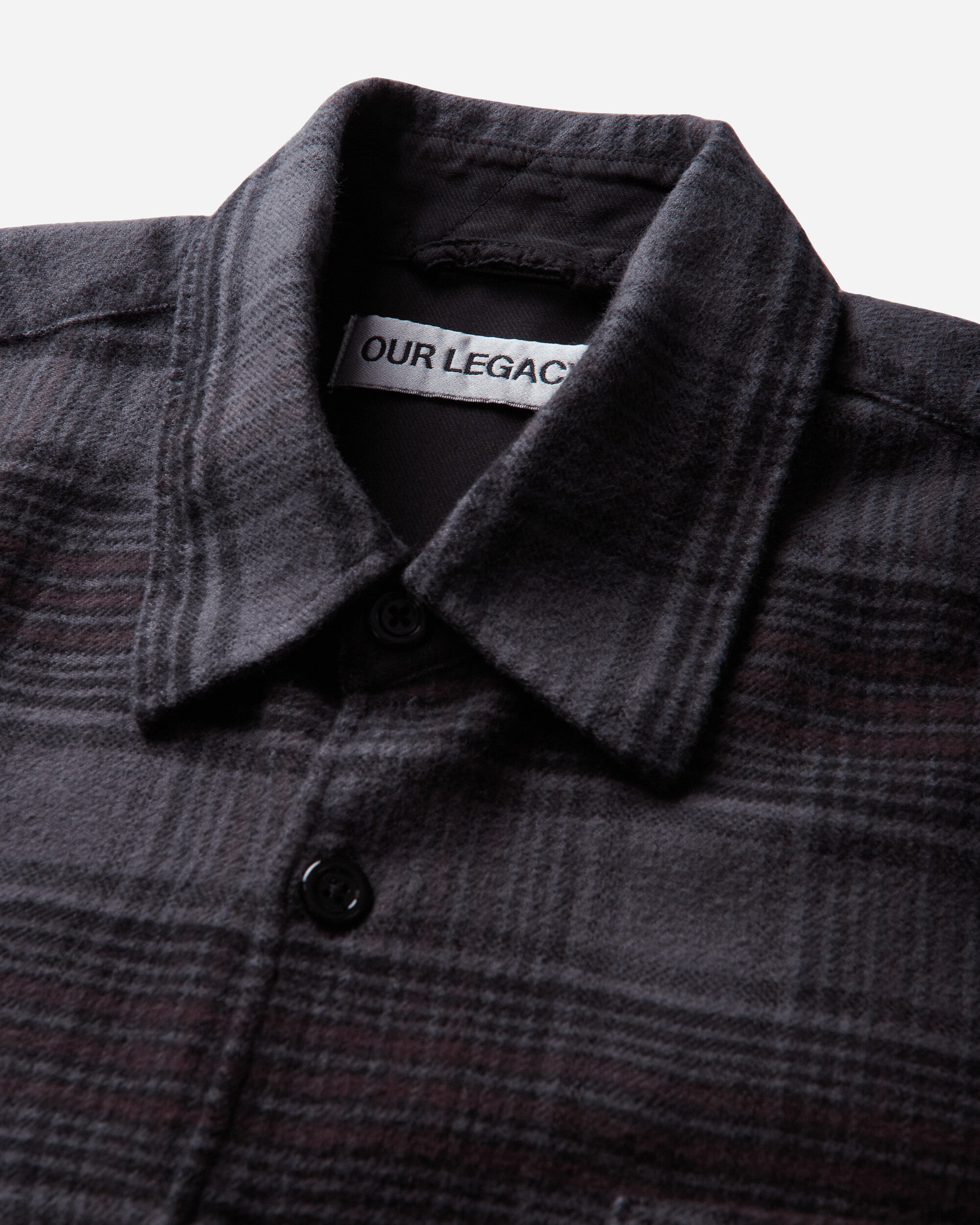 Our Legacy Above Shirt Faded Nocturne Check Flannel Shirts Longsleeve Shirt M4262AFN 001