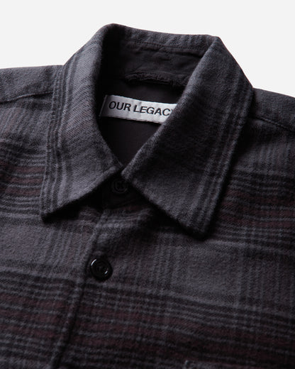 Our Legacy Above Shirt Faded Nocturne Check Flannel Shirts Longsleeve Shirt M4262AFN 001