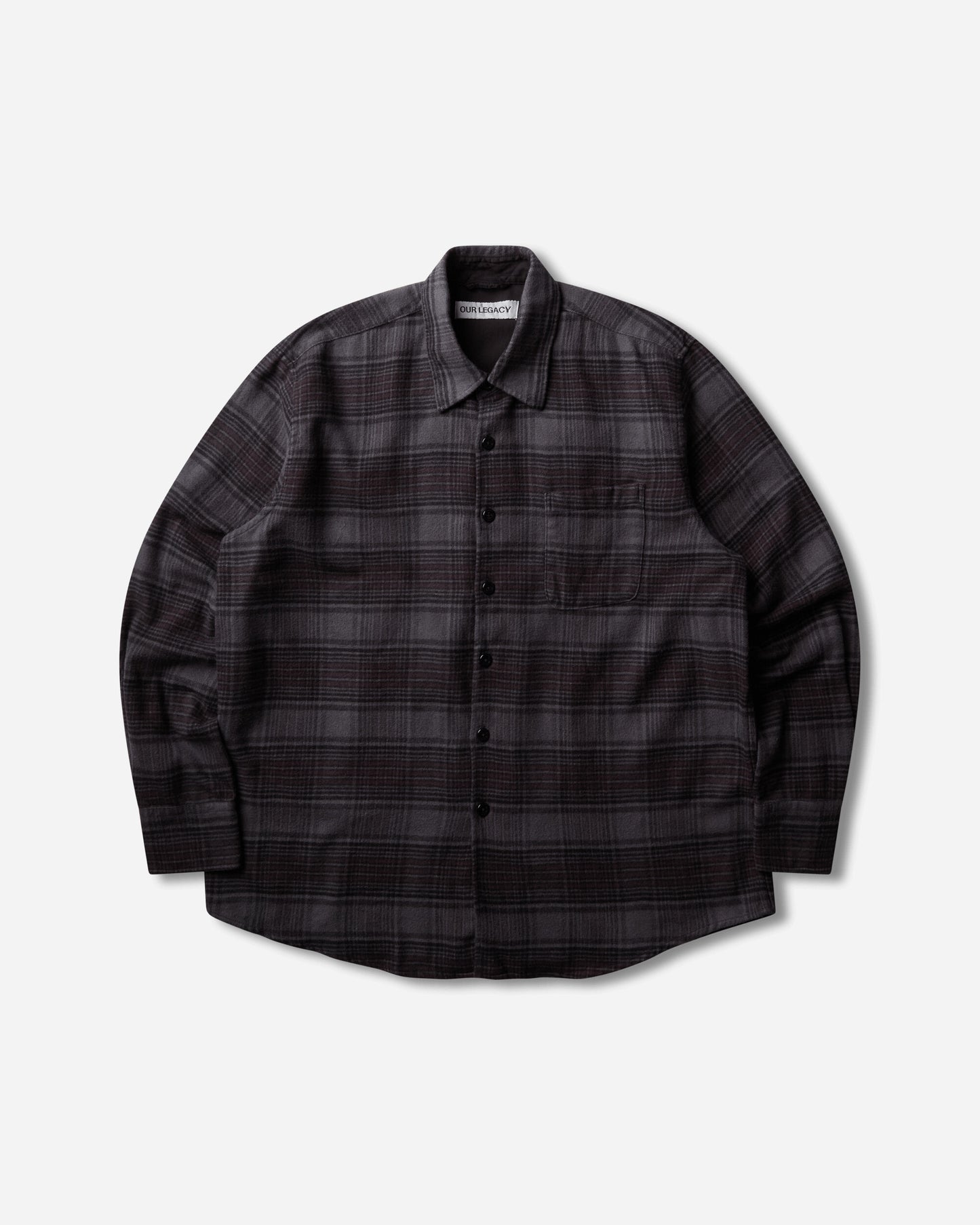 Our Legacy Above Shirt Faded Nocturne Check Flannel Shirts Longsleeve Shirt M4262AFN 001