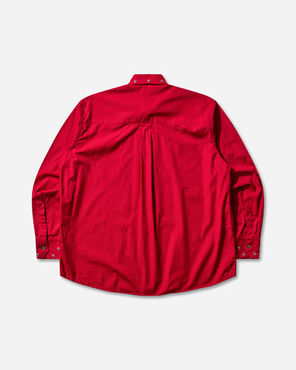 Our Legacy Above Shirt Lipstick Red Super Poplin Shirts Longsleeve Shirt M4252AL 001