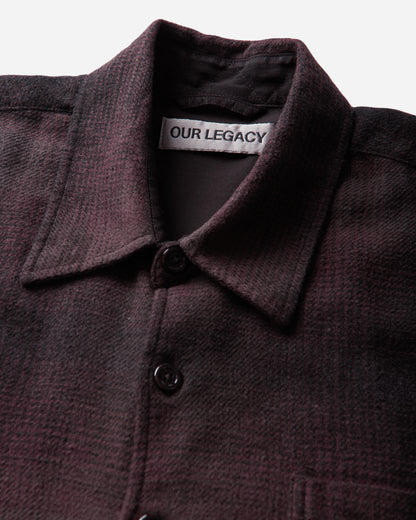 Our Legacy Above Shirt Cordial Dusk Check Grain Weave Shirts Longsleeve Shirt M4262ACD 001
