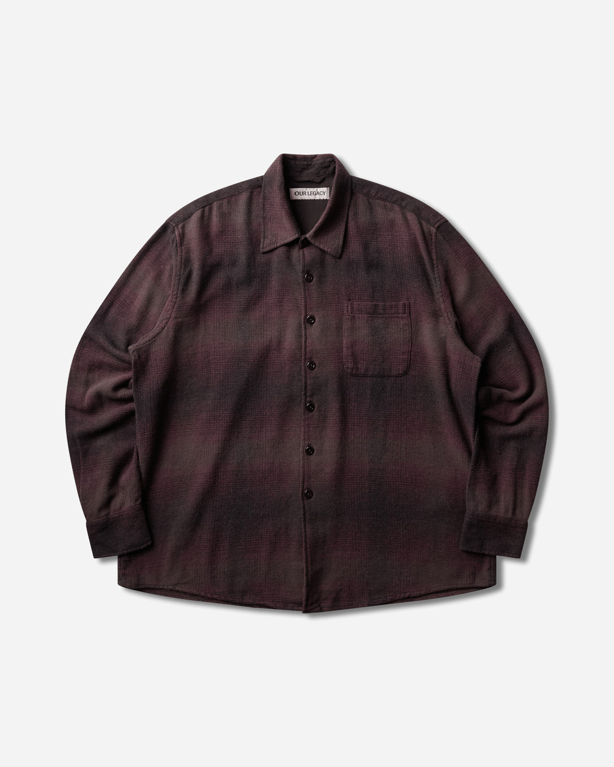 Our Legacy Above Shirt Cordial Dusk Check Grain Weave Shirts Longsleeve Shirt M4262ACD 001