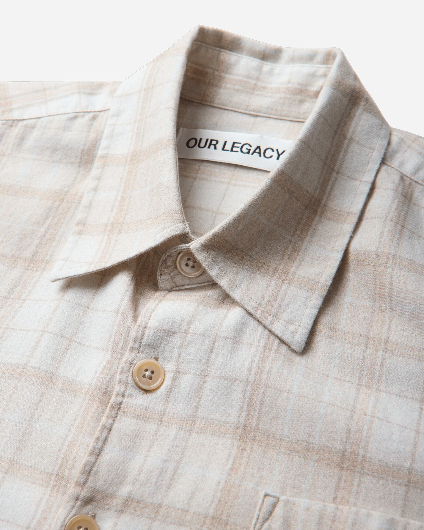 Our Legacy Borrowed Shirt Stella Check Print Shirts Longsleeve Shirt M4262BSC 001