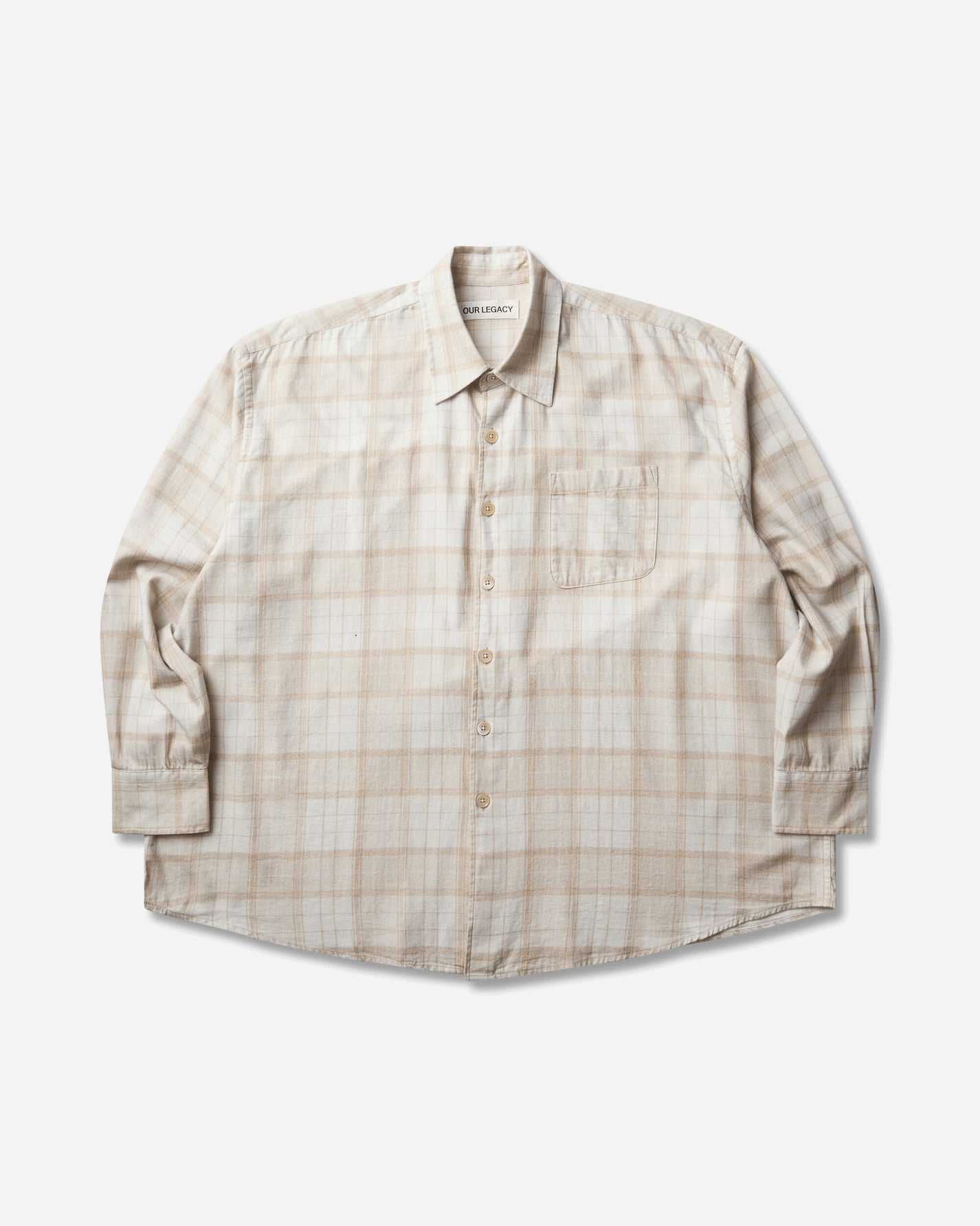 Our Legacy Borrowed Shirt Stella Check Print Shirts Longsleeve Shirt M4262BSC 001