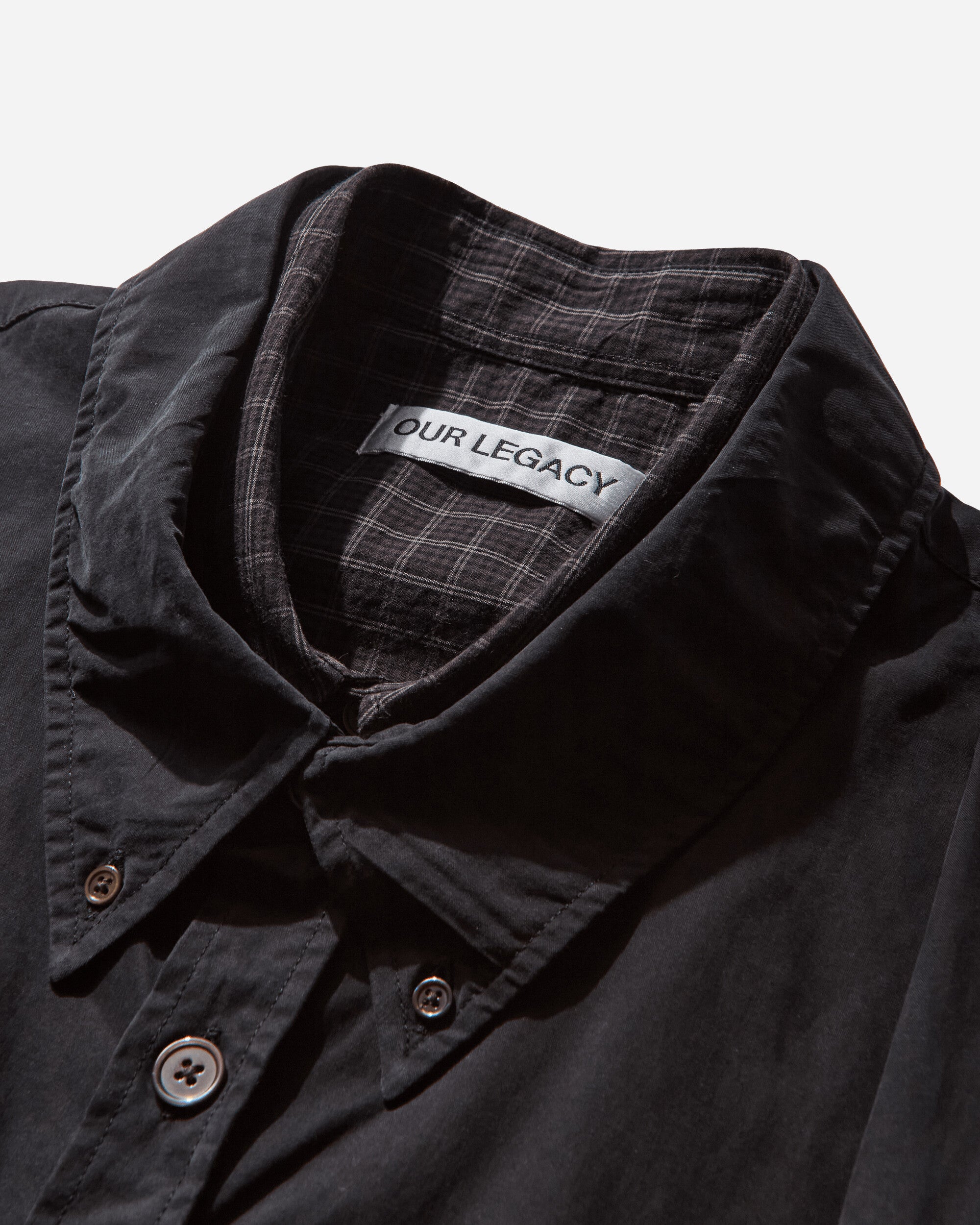 Our Legacy Double Borrowed Shirt Black Faux Lumberjack Check Shirts Longsleeve Shirt M4252DB 001