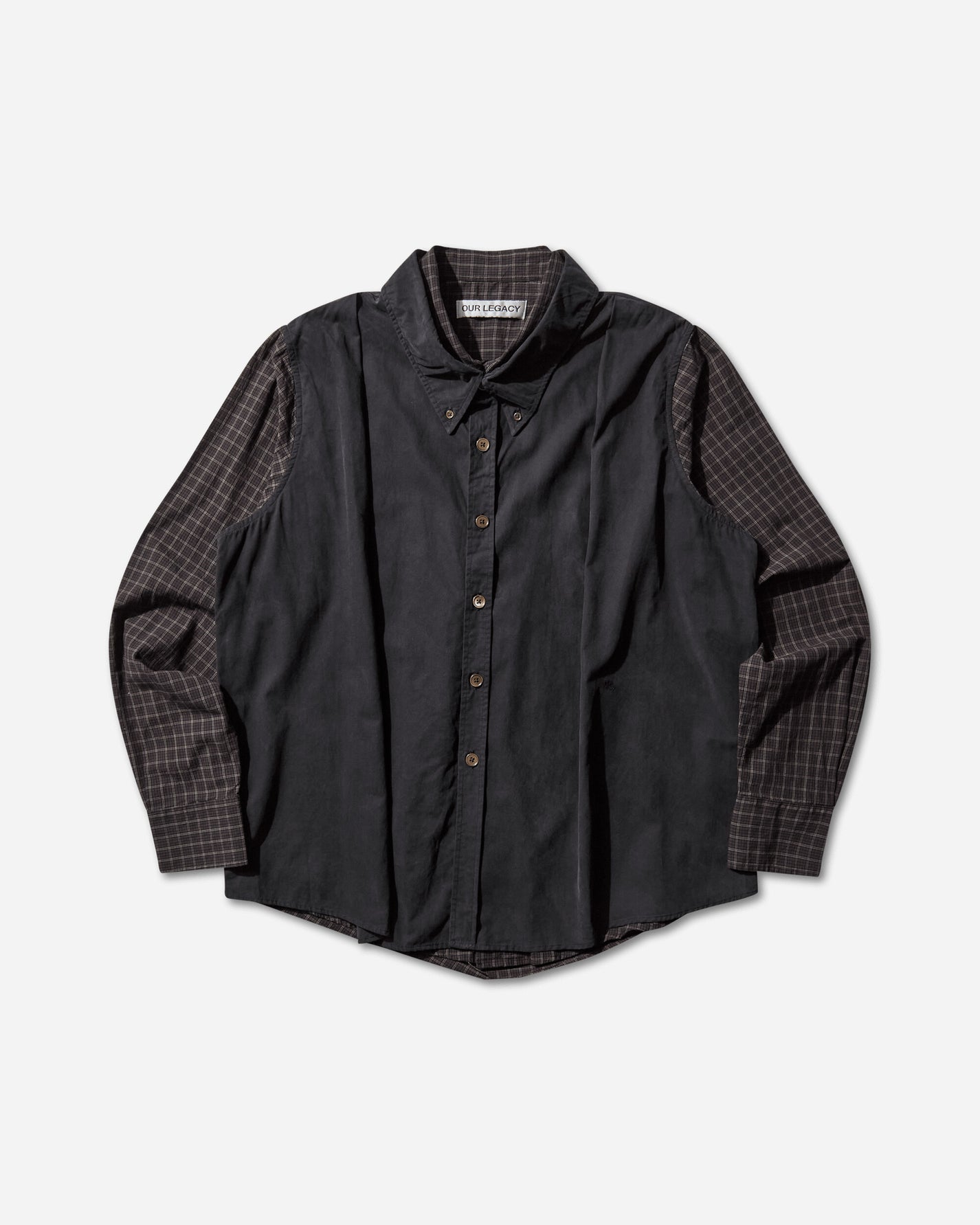 Our Legacy Double Borrowed Shirt Black Faux Lumberjack Check Shirts Longsleeve Shirt M4252DB 001