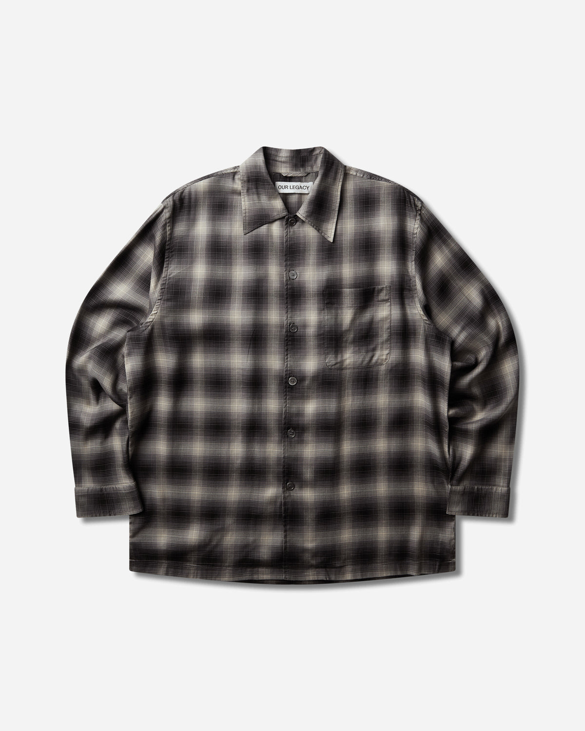 Our Legacy Every Shirt Taos Check Saloon Tencel Shirts Longsleeve Shirt M4262ETC 001