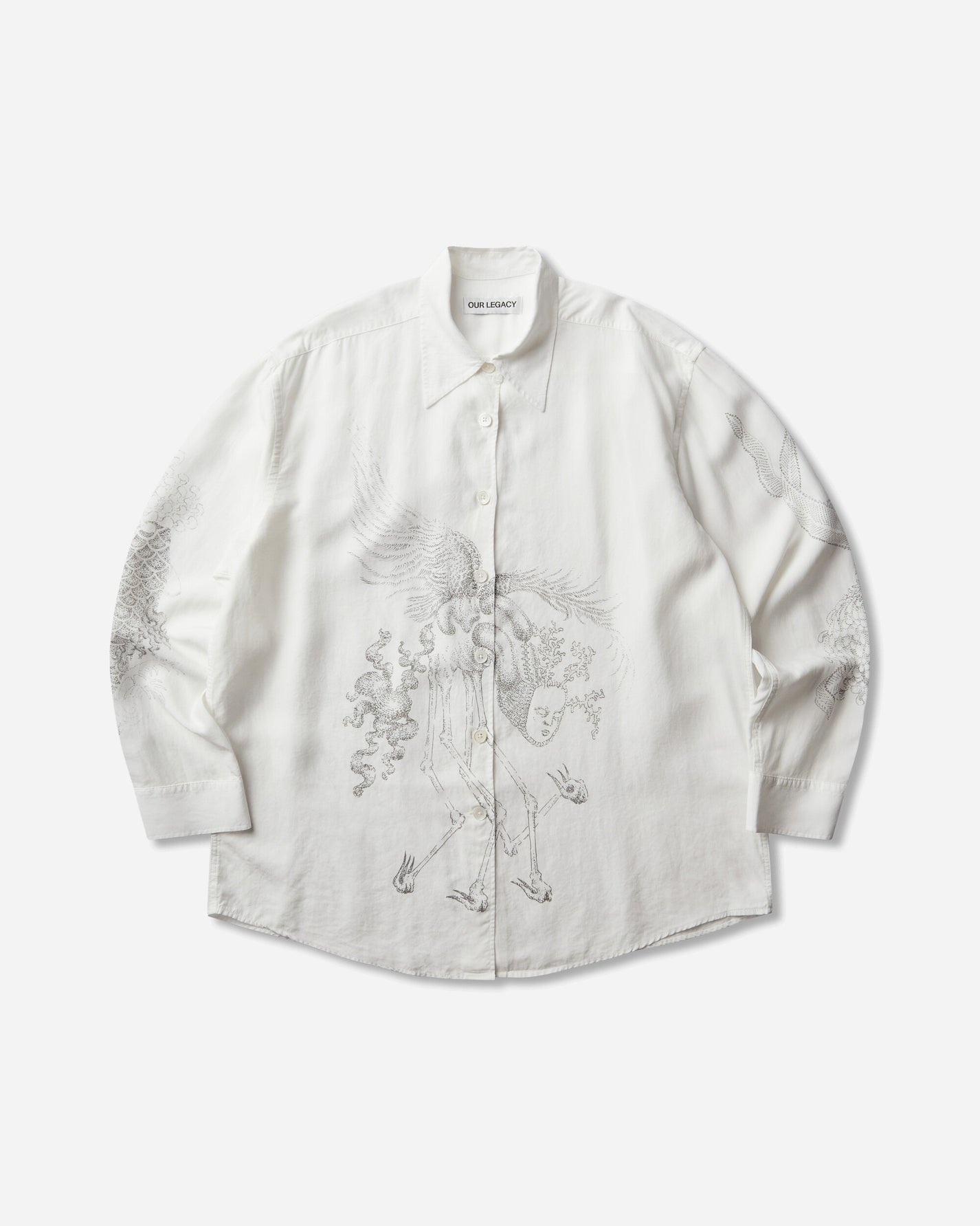 Our Legacy Wmns Favourite Shirt Pointillism Allegory Print Shirts Longsleeve Shirt W4262FPA 001