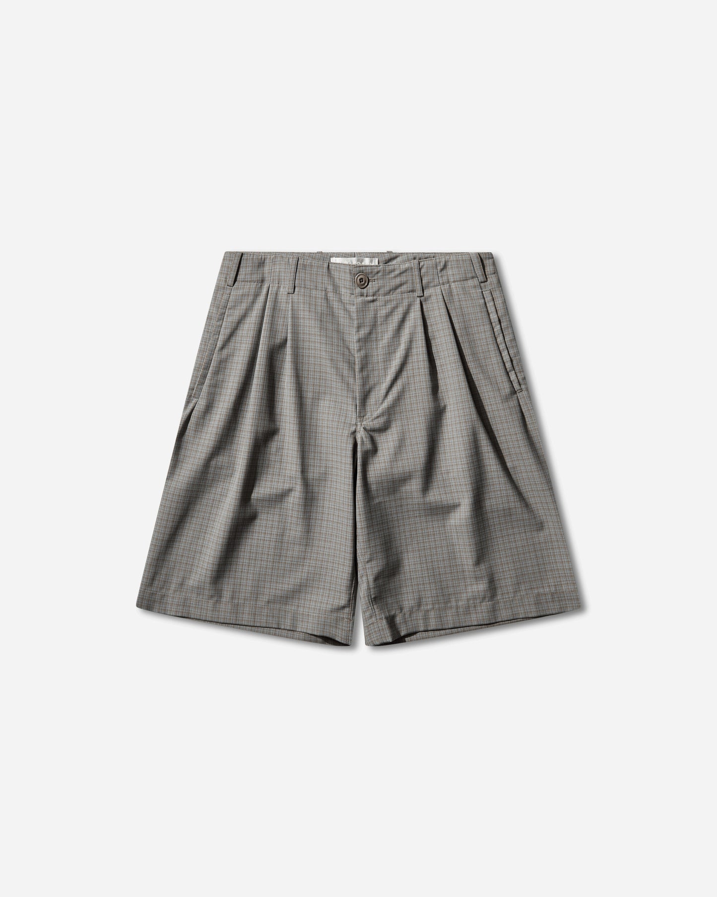 Our Legacy Ponte Shorts Frosted Moss Check Nexwool Shorts Short M2264PFM 001