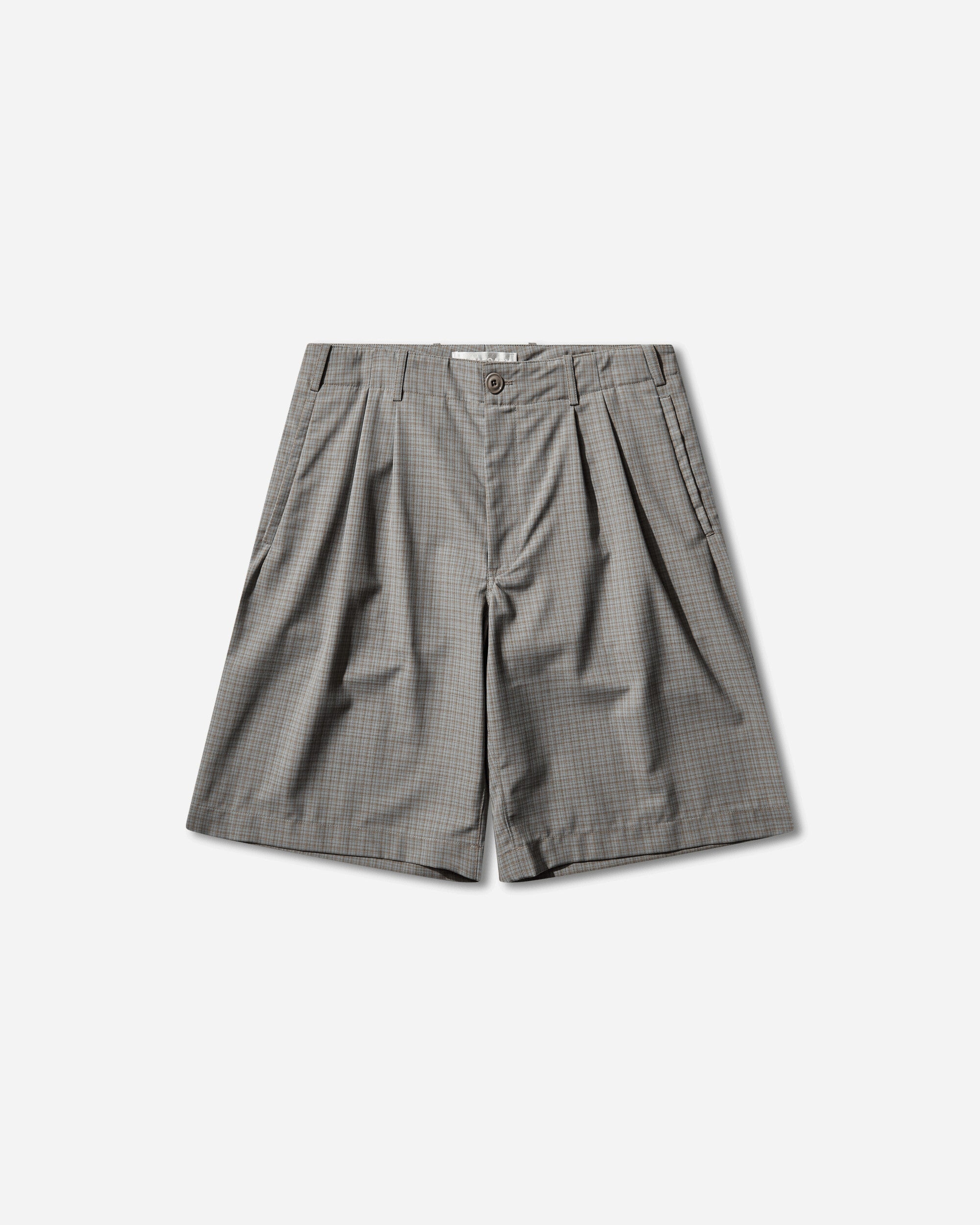 Our Legacy Ponte Shorts Frosted Moss Check Nexwool Shorts Short M2264PFM 001