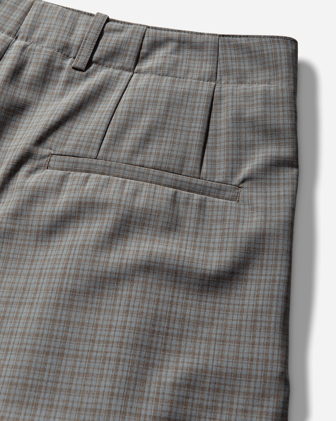 Our Legacy Ponte Shorts Frosted Moss Check Nexwool Shorts Short M2264PFM 001