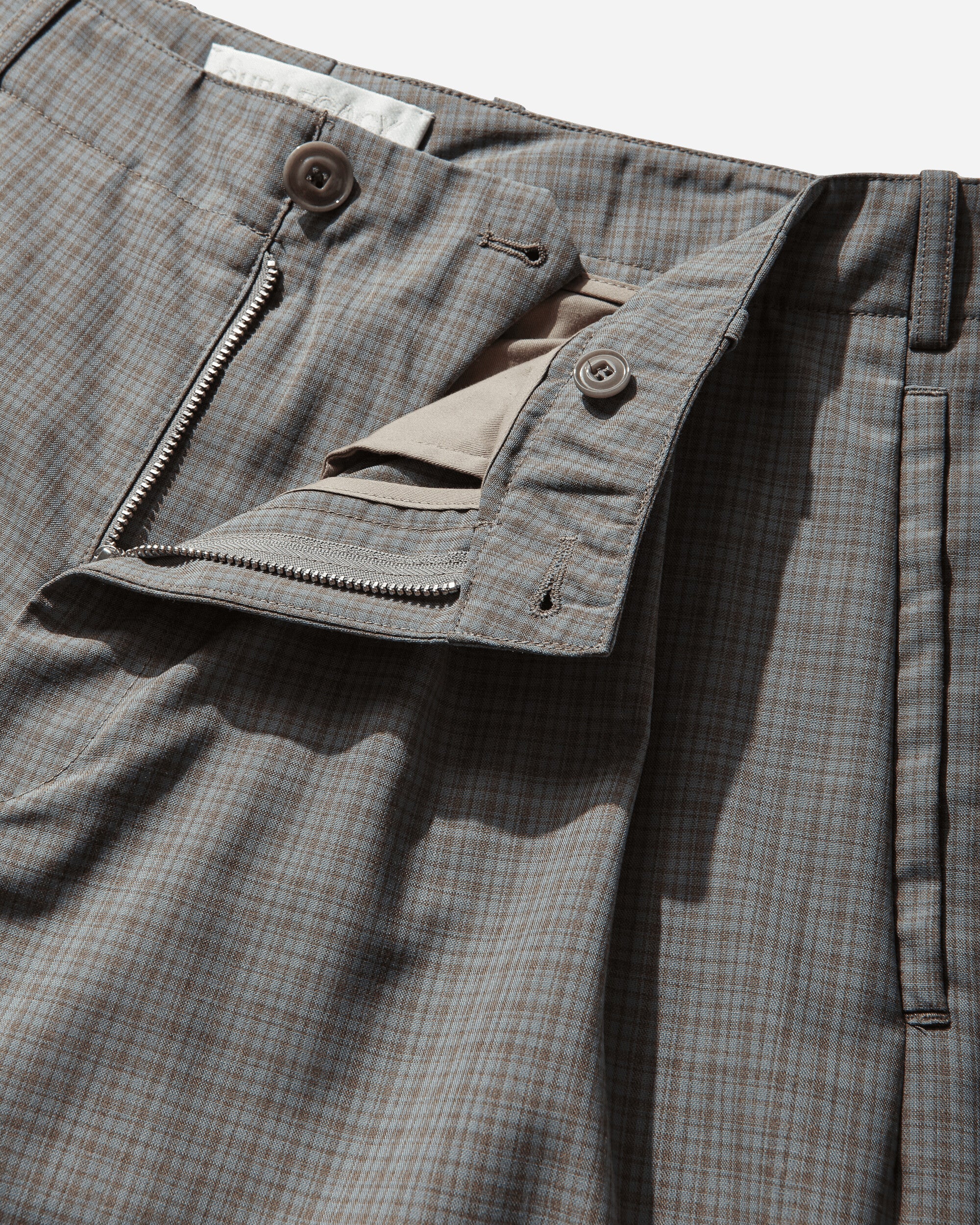 Our Legacy Ponte Shorts Frosted Moss Check Nexwool Shorts Short M2264PFM 001