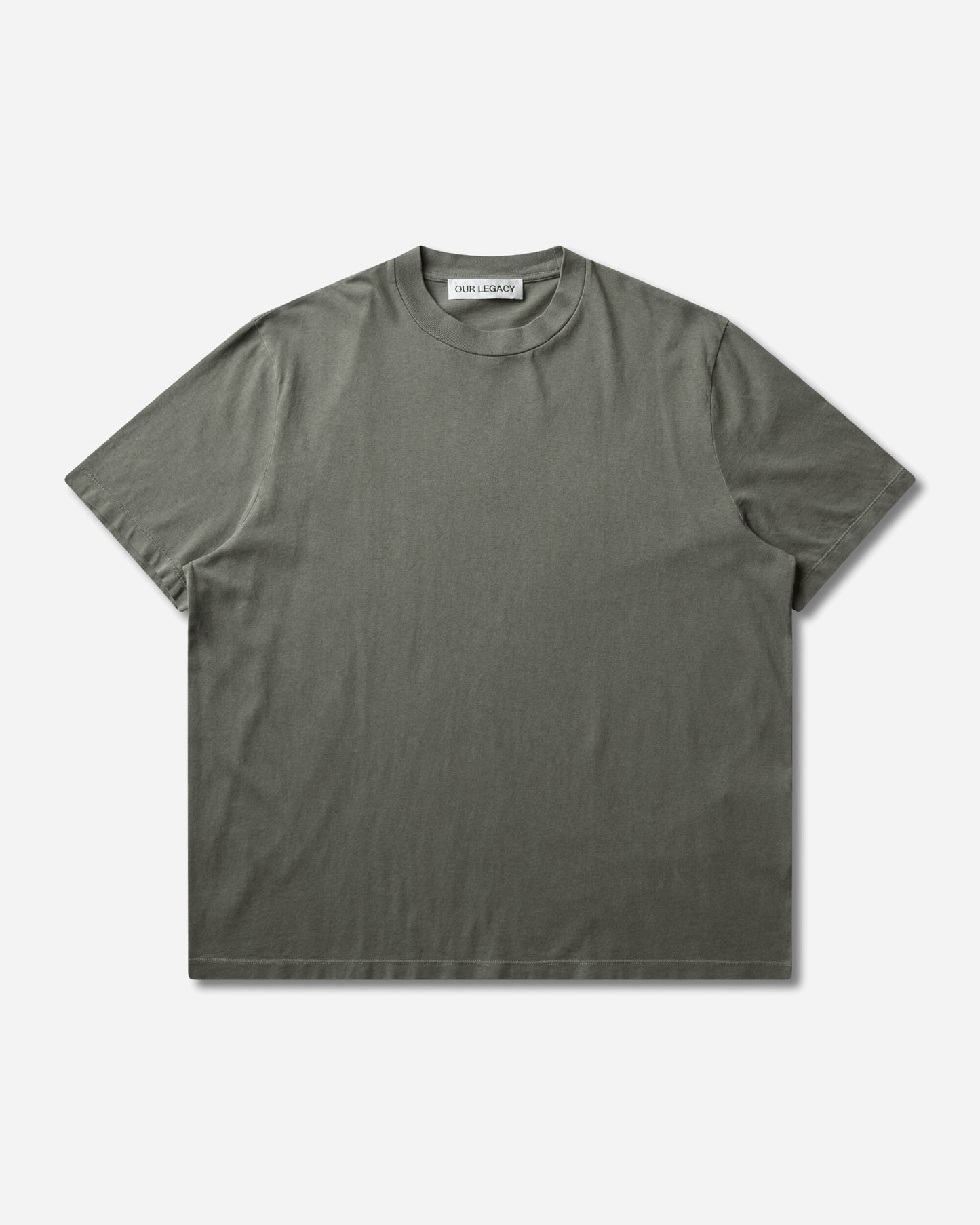 Our Legacy Box T-Shirt Worn Olive Legacy Jersey T-Shirts Shortsleeve M2266BW 001