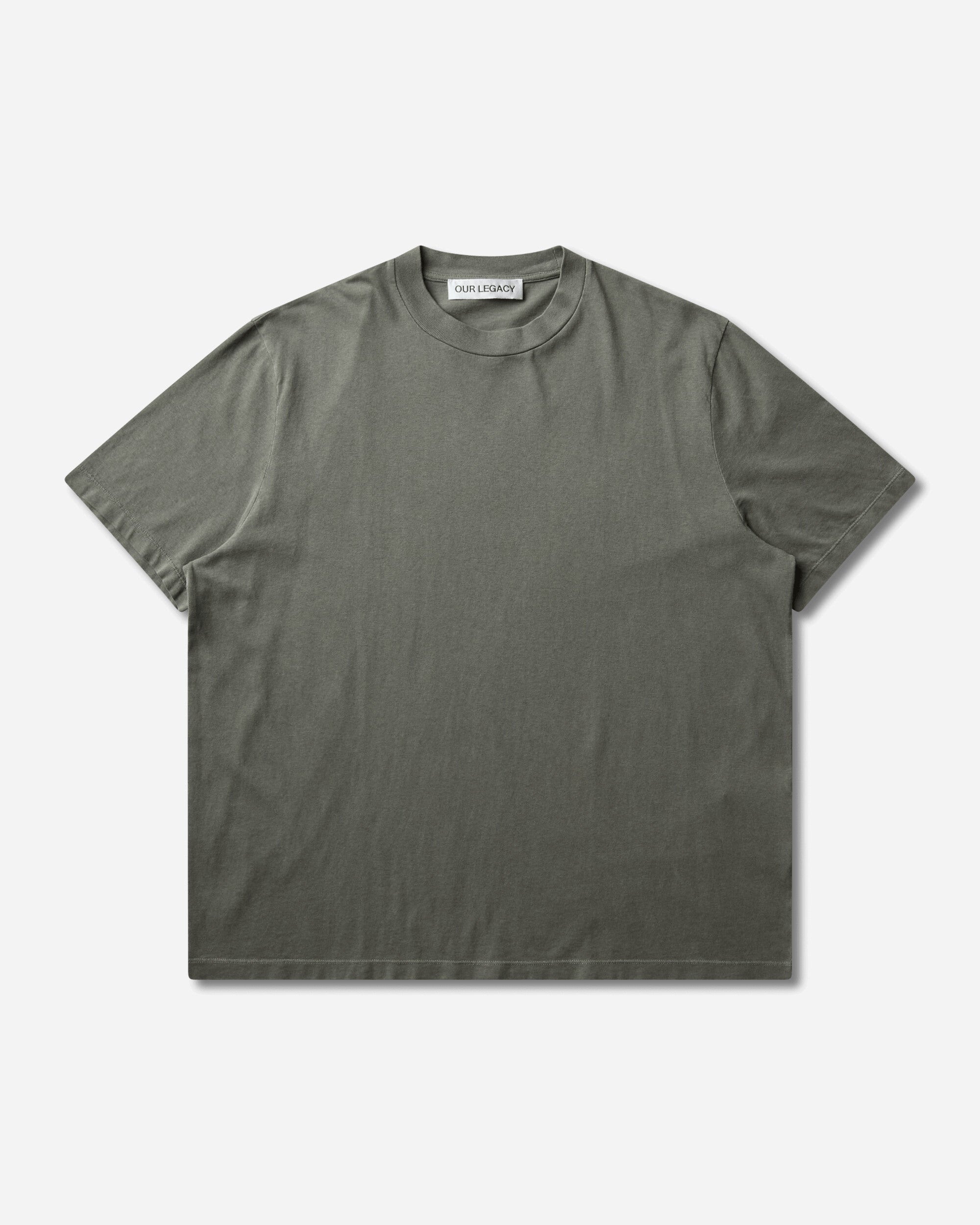 Our Legacy Box T-Shirt Worn Olive Legacy Jersey T-Shirts Shortsleeve M2266BW 001