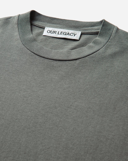 Our Legacy Box T-Shirt Worn Olive Legacy Jersey T-Shirts Shortsleeve M2266BW 001