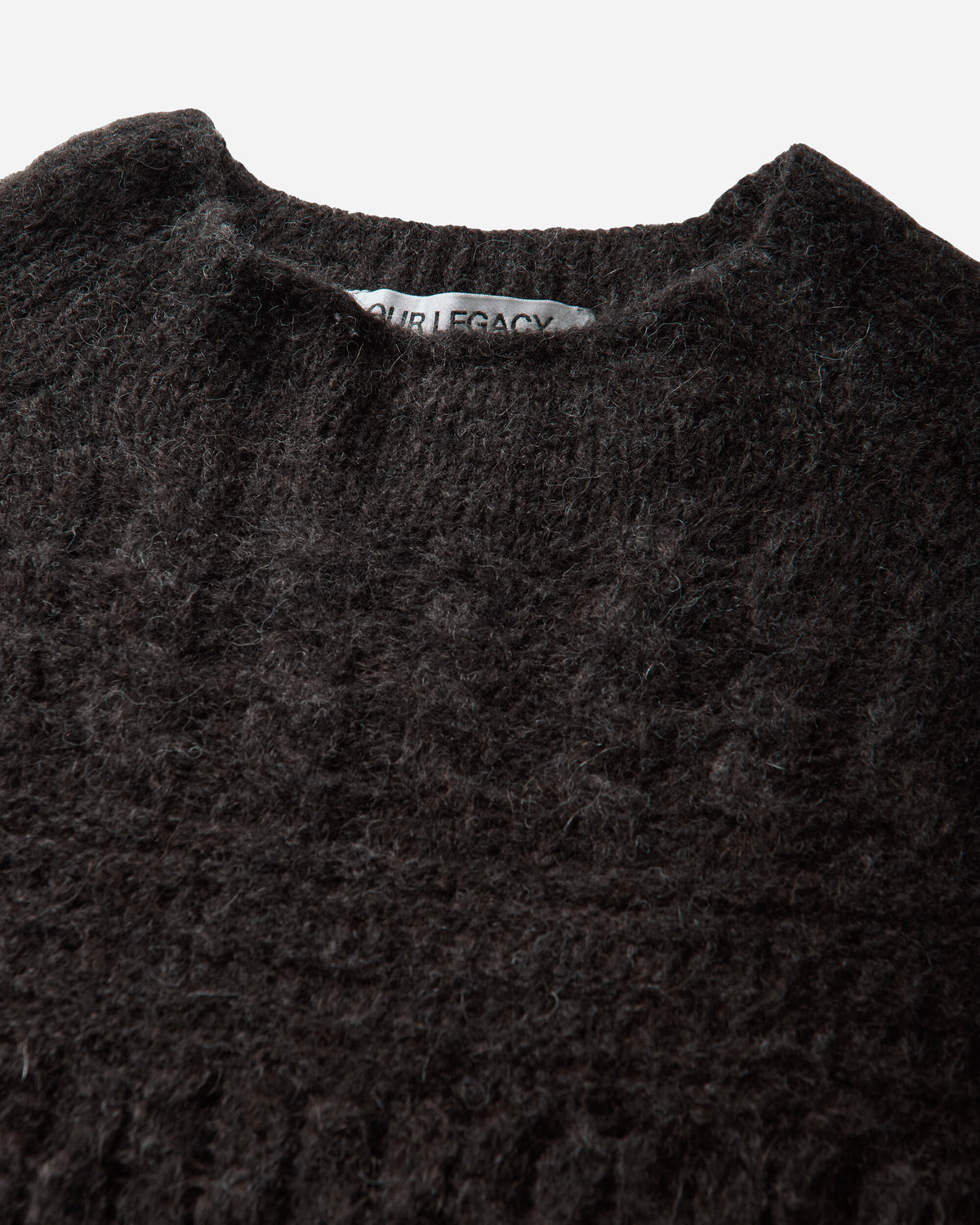 Our Legacy Rider Popover Plum Brown Blur Stitch Alpaca Knitwears Sweaters M4263RP 001