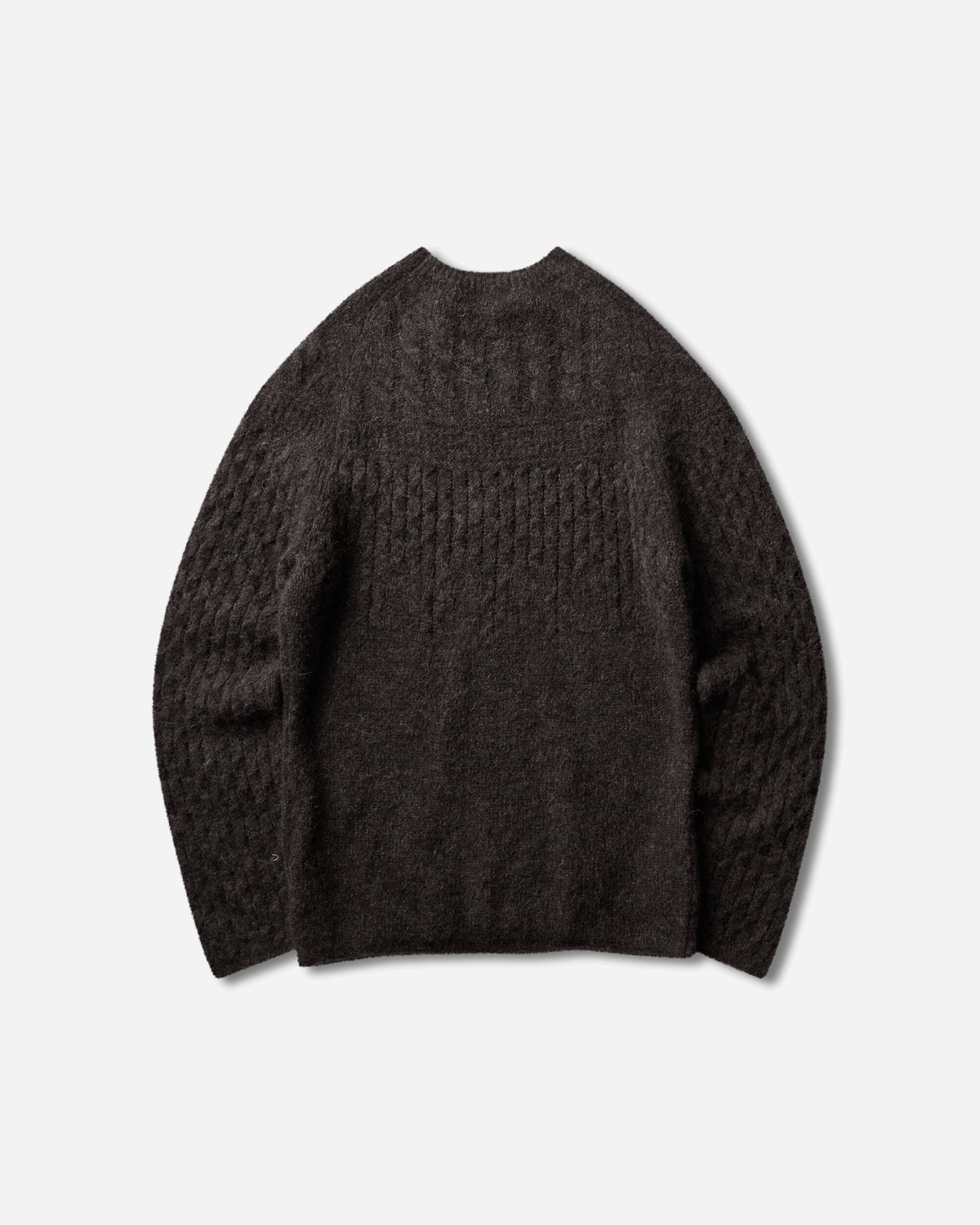 Our Legacy Rider Popover Plum Brown Blur Stitch Alpaca Knitwears Sweaters M4263RP 001