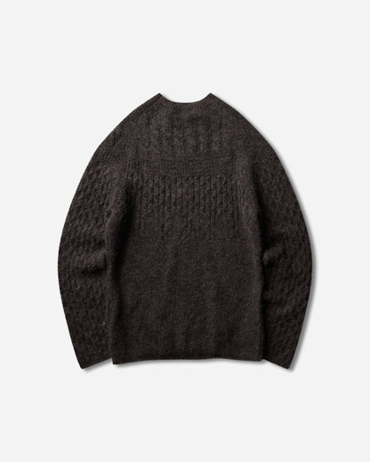 Our Legacy Rider Popover Plum Brown Blur Stitch Alpaca Knitwears Sweaters M4263RP 001