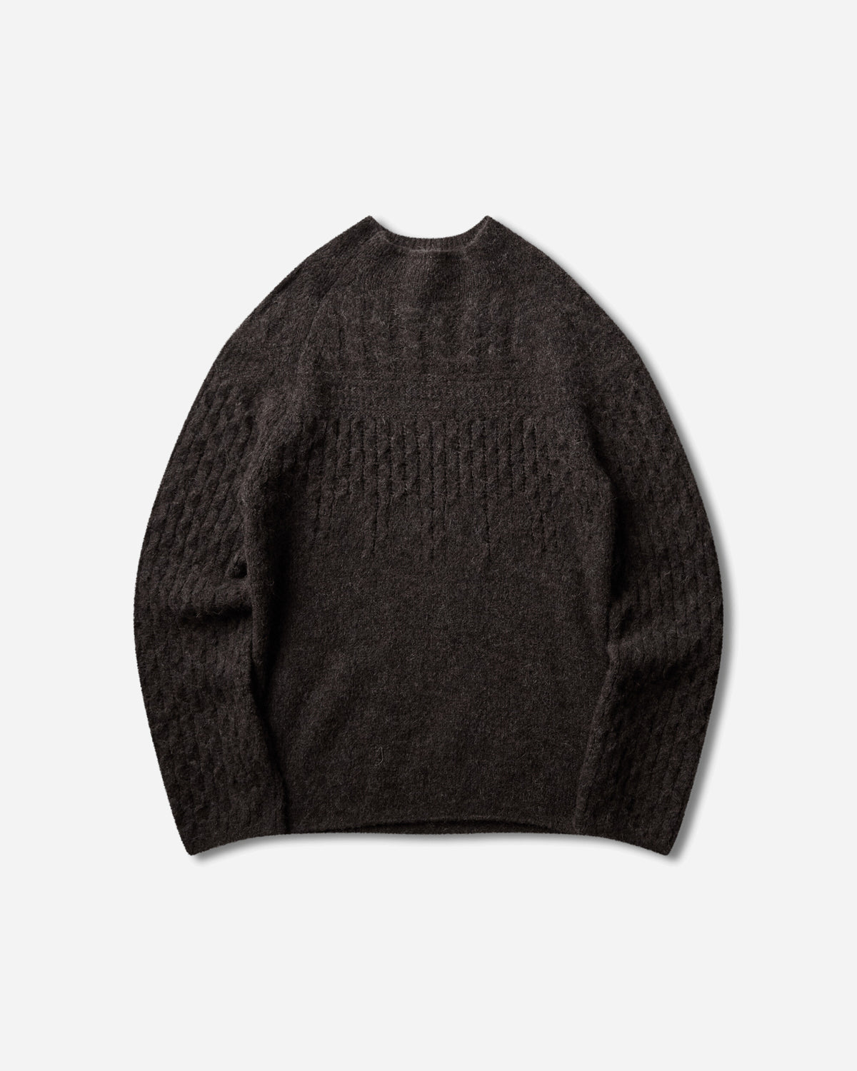 Our Legacy Rider Popover Plum Brown Blur Stitch Alpaca Knitwears Sweaters M4263RP 001