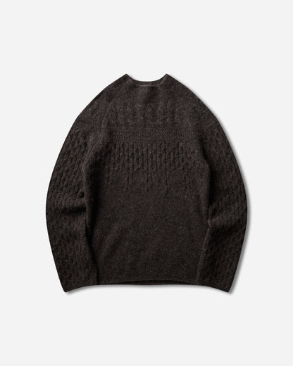 Our Legacy Rider Popover Plum Brown Blur Stitch Alpaca Knitwears Sweaters M4263RP 001