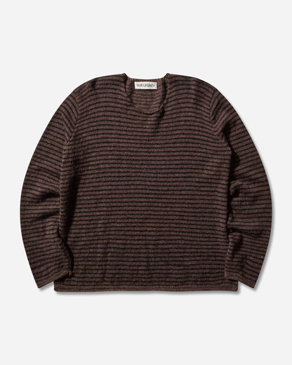 Our Legacy Rigid Popover Dirt Stripe Fuzzy Alpaca Knitwears Sweaters M4253RD 001