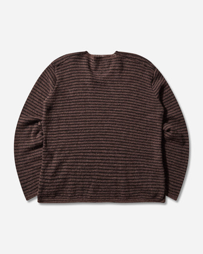 Our Legacy Rigid Popover Dirt Stripe Fuzzy Alpaca Knitwears Sweaters M4253RD 001
