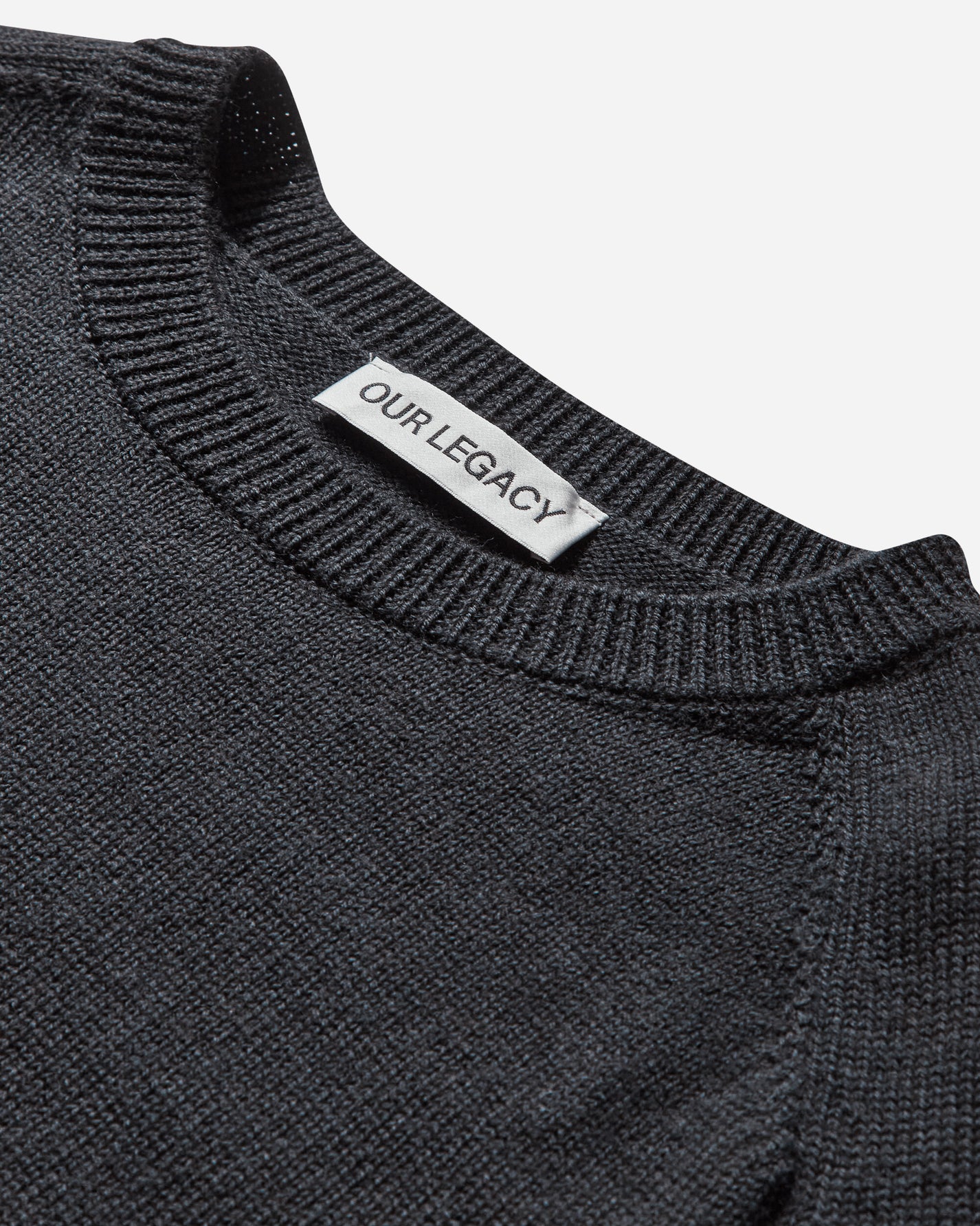 Our Legacy True Roundneck Off Black Rustic Merino Knitwears Sweaters M4253TO 001