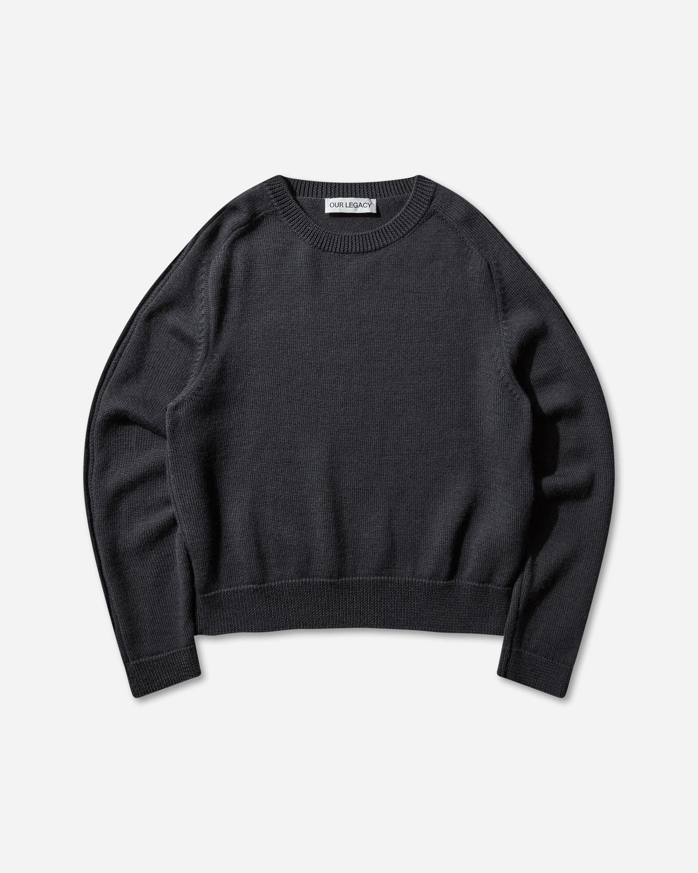 Our Legacy True Roundneck Off Black Rustic Merino Knitwears Sweaters M4253TO 001