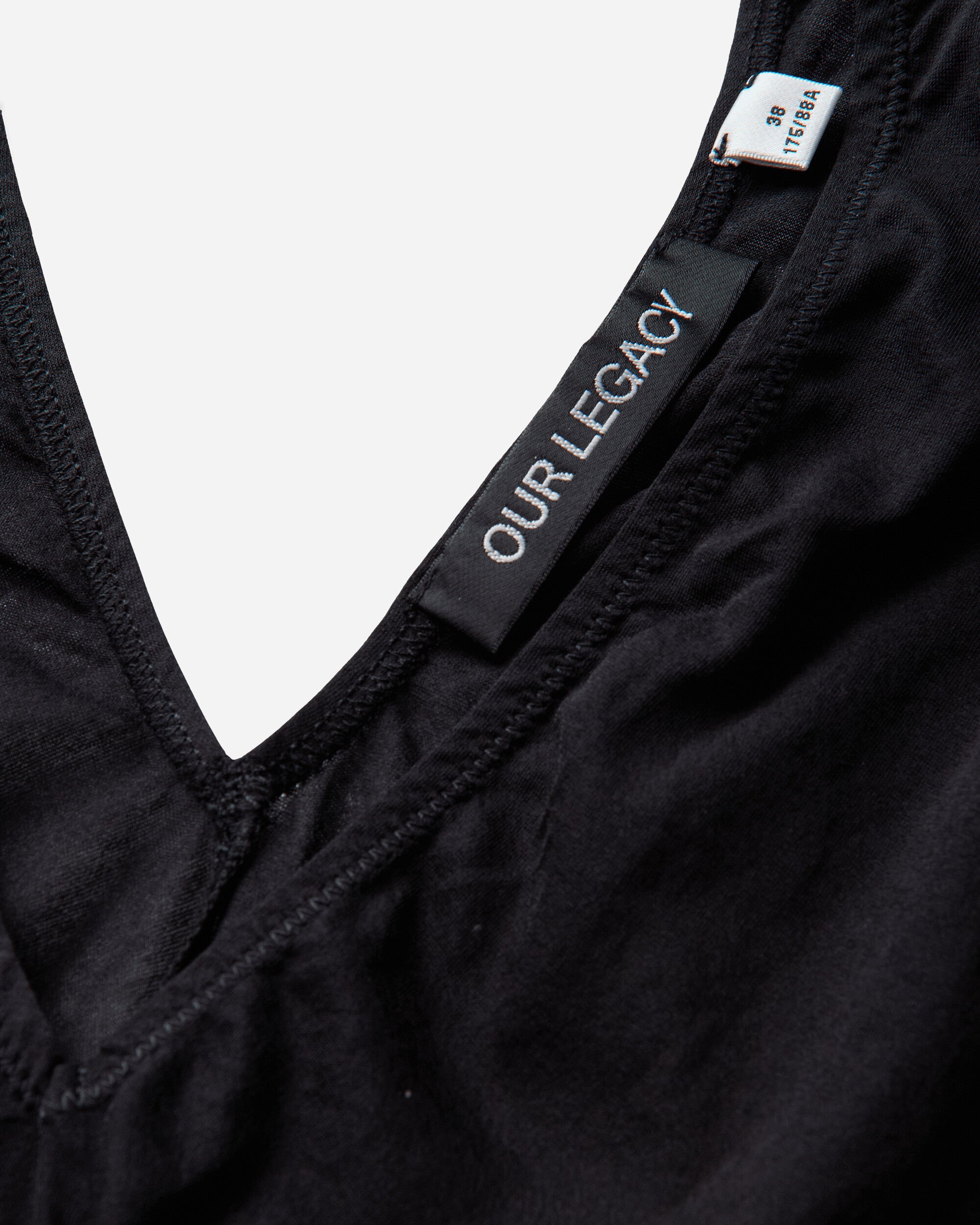 Our Legacy Wmns Cheer V Neck Black Stocking Jersey T-Shirts Top W4266CBS 001
