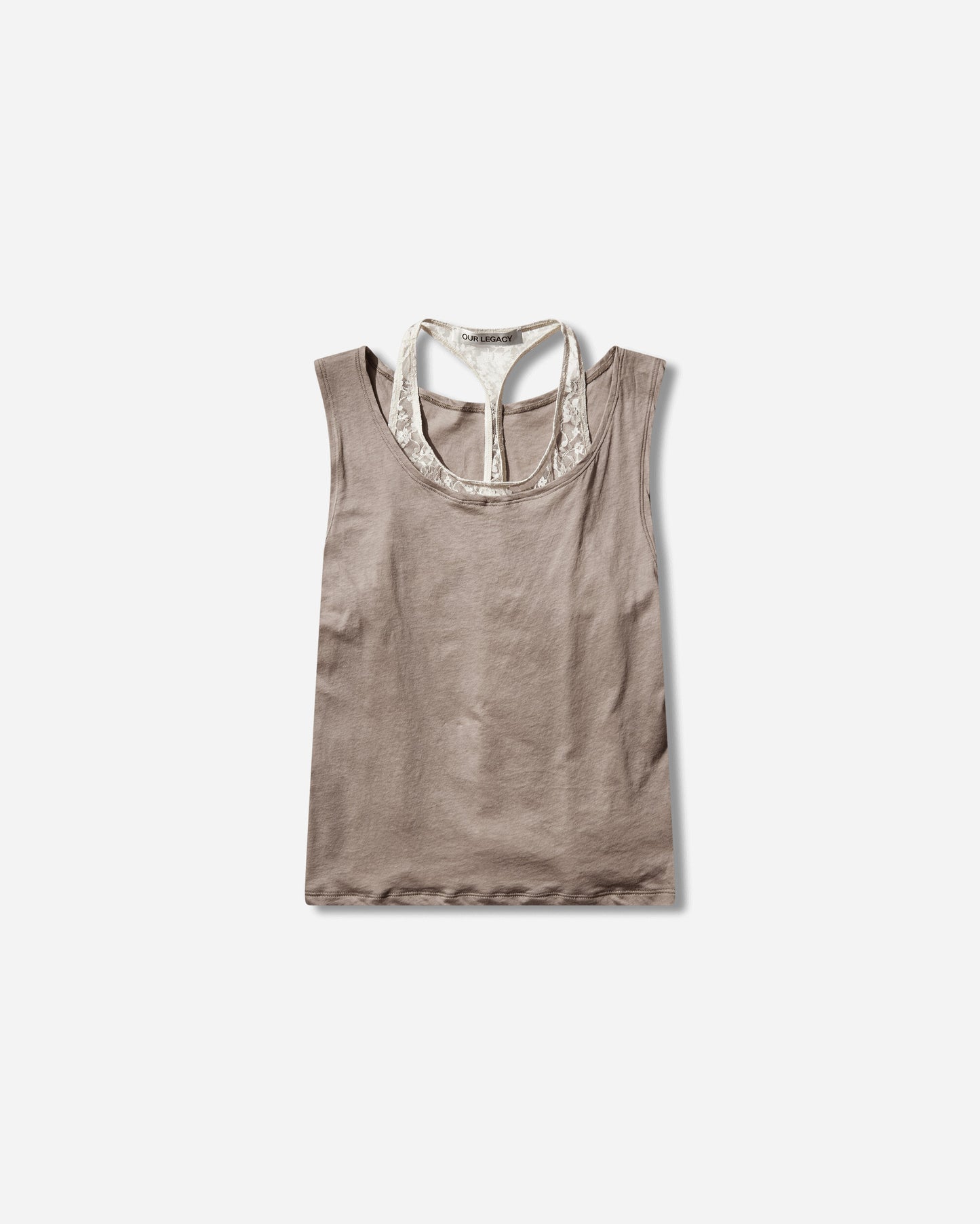 Our Legacy Wmns Swim Tank Velvet Sand Airveil Cotton T-Shirts Top W2266SV 001