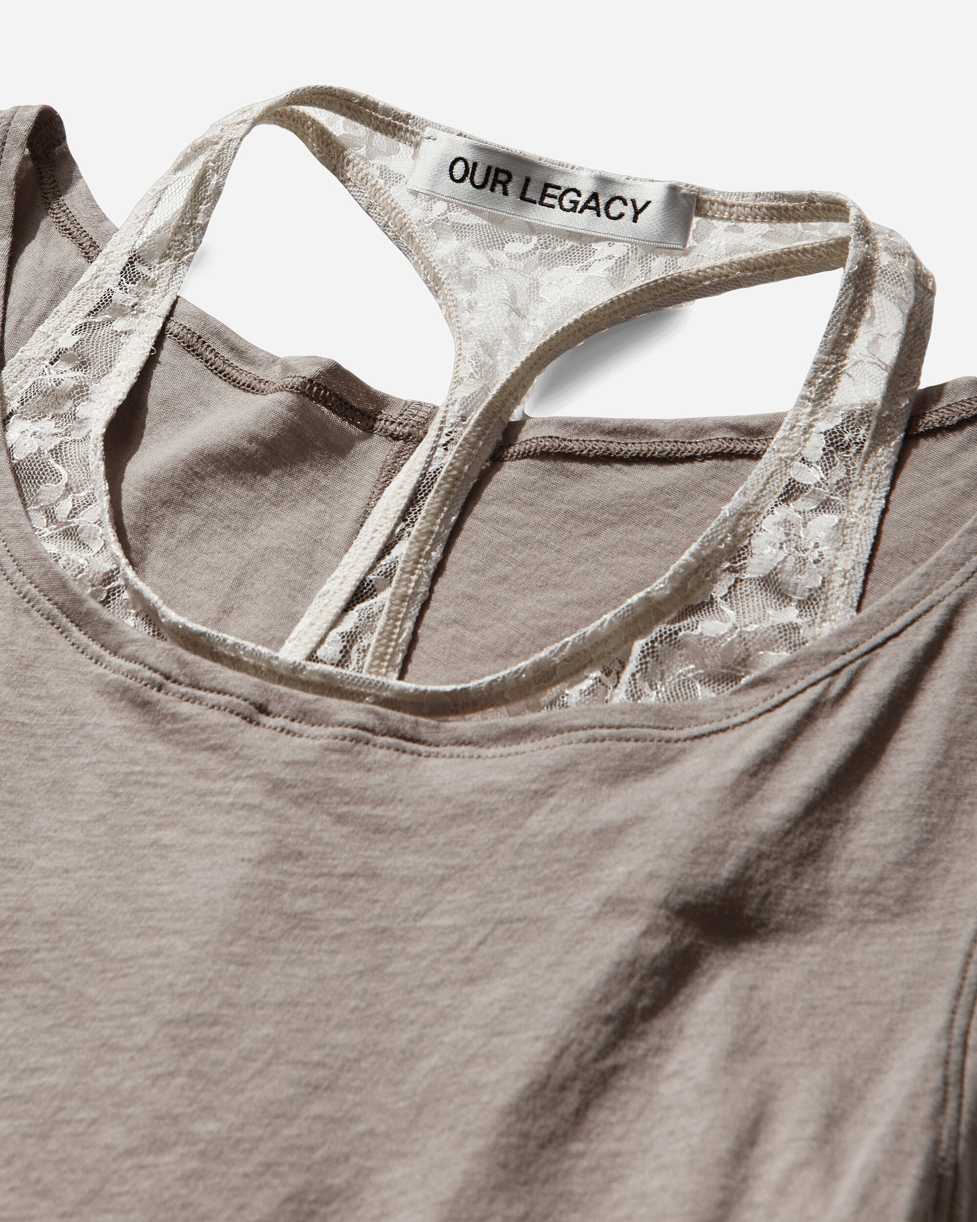 Our Legacy Wmns Swim Tank Velvet Sand Airveil Cotton T-Shirts Top W2266SV 001