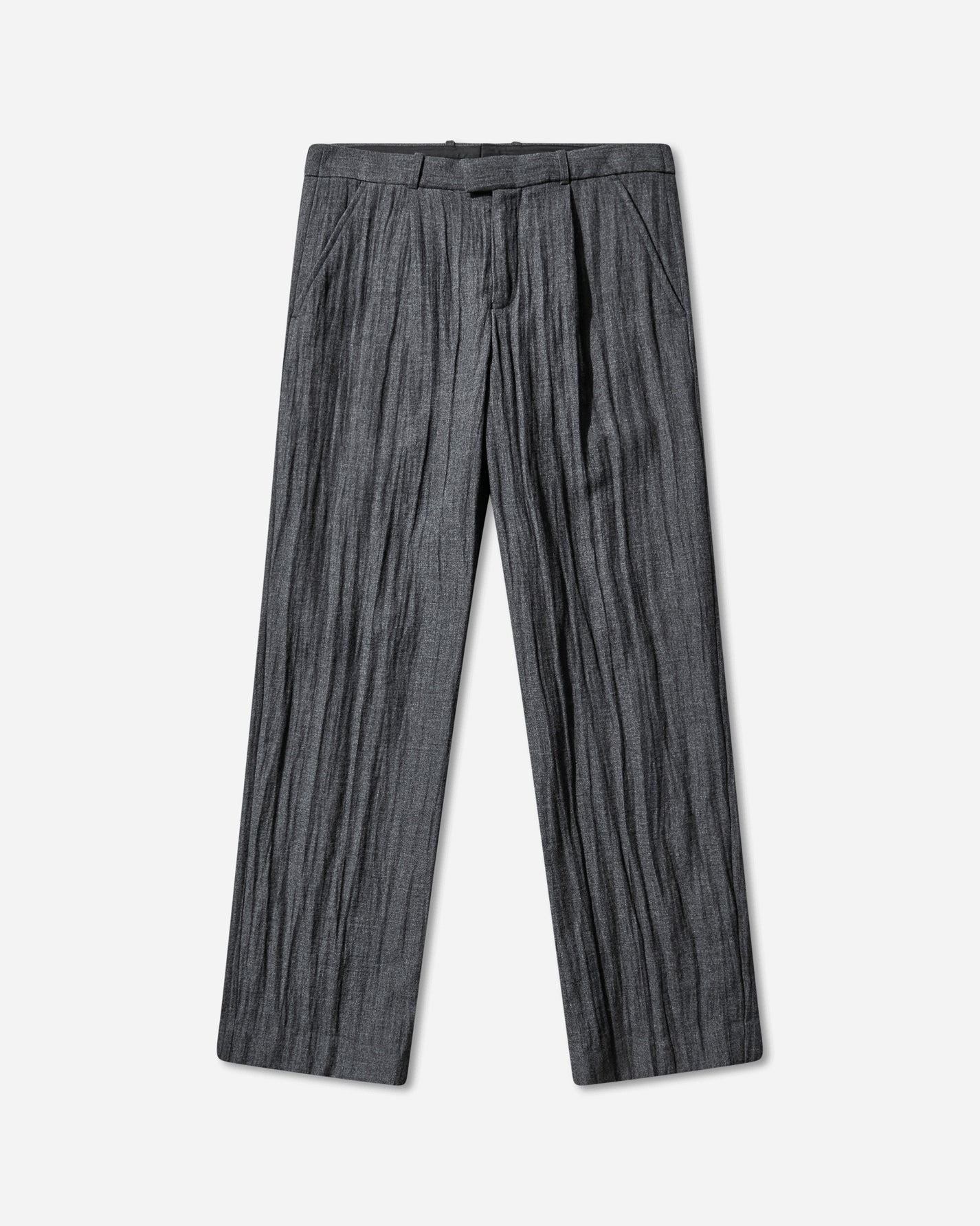 Our Legacy Slack Trouser Stone Grey Plisse Wool Pants Trousers M4254SSG 001