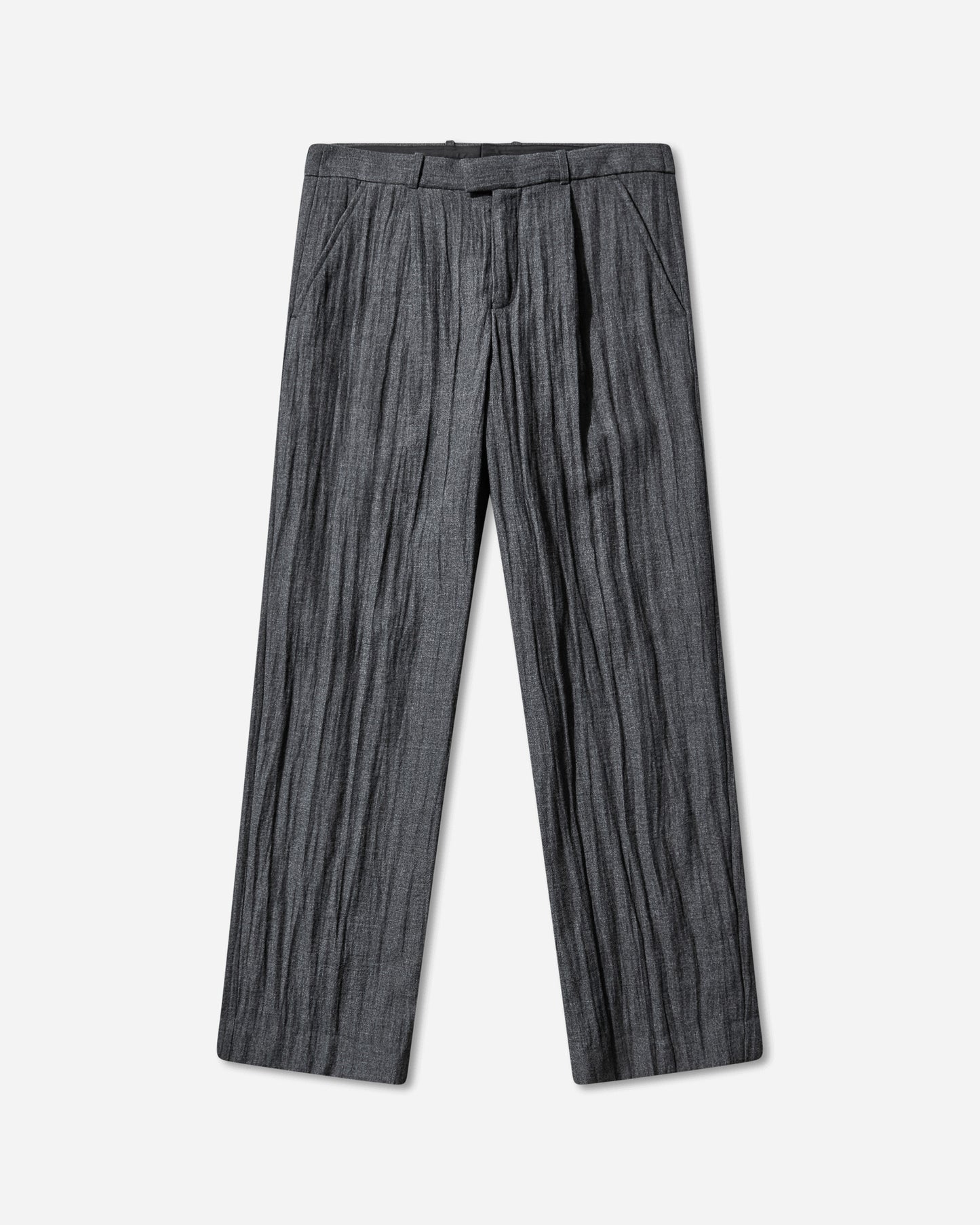 Our Legacy Slack Trouser Stone Grey Plisse Wool Pants Trousers M4254SSG 001
