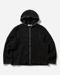Our Legacy Full Zip Hood Black Hairy Wool Sweatshirts Zip-Ups M4243FBH 001