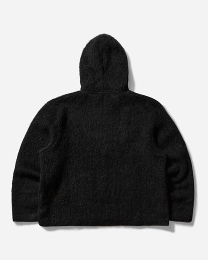 Our Legacy Full Zip Hood Black Hairy Wool Sweatshirts Zip-Ups M4243FBH 001