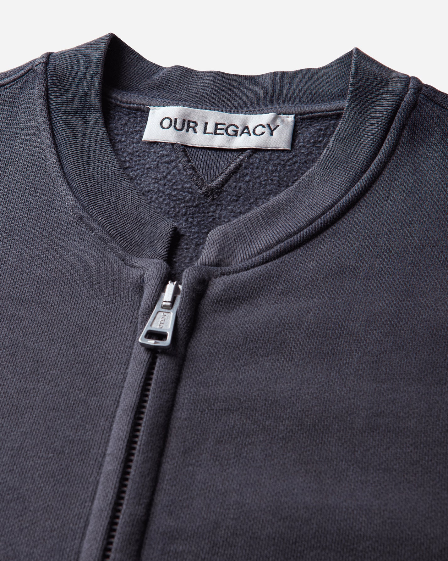 Our Legacy Rift Zip Sweatshirt Relic Plum Star Fleece Sweatshirts Zip-Ups M4266RR 001
